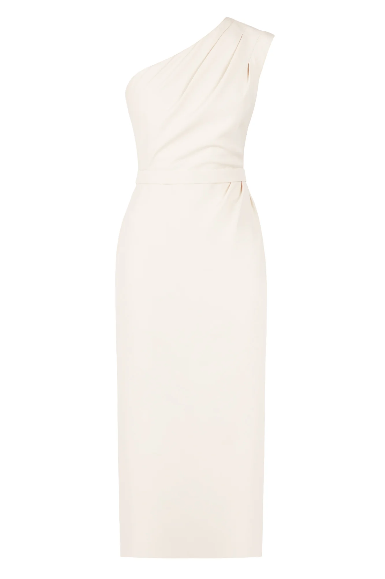 AISHA pastel cream one shoulder midi dress - Image 9