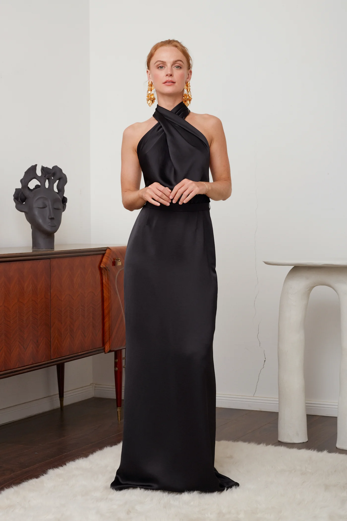 ALIUR black maxi evening dress - Image 3