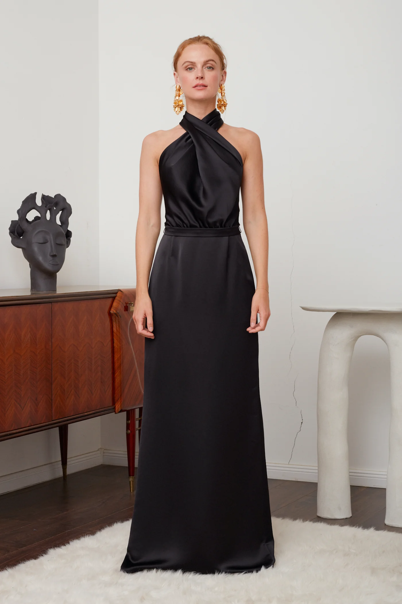 ALIUR black maxi evening dress - Image 4