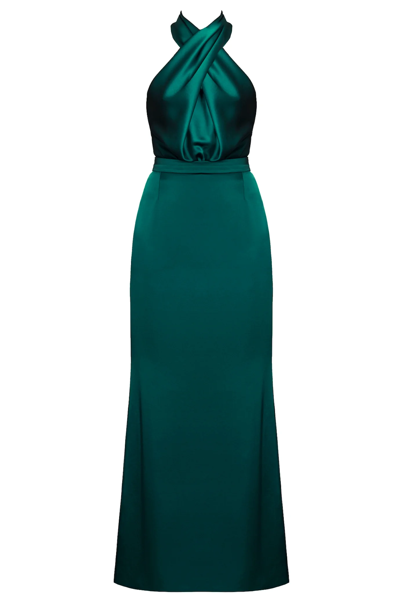 ALIUR Deep Green Maxi Evening Gown - Image 13