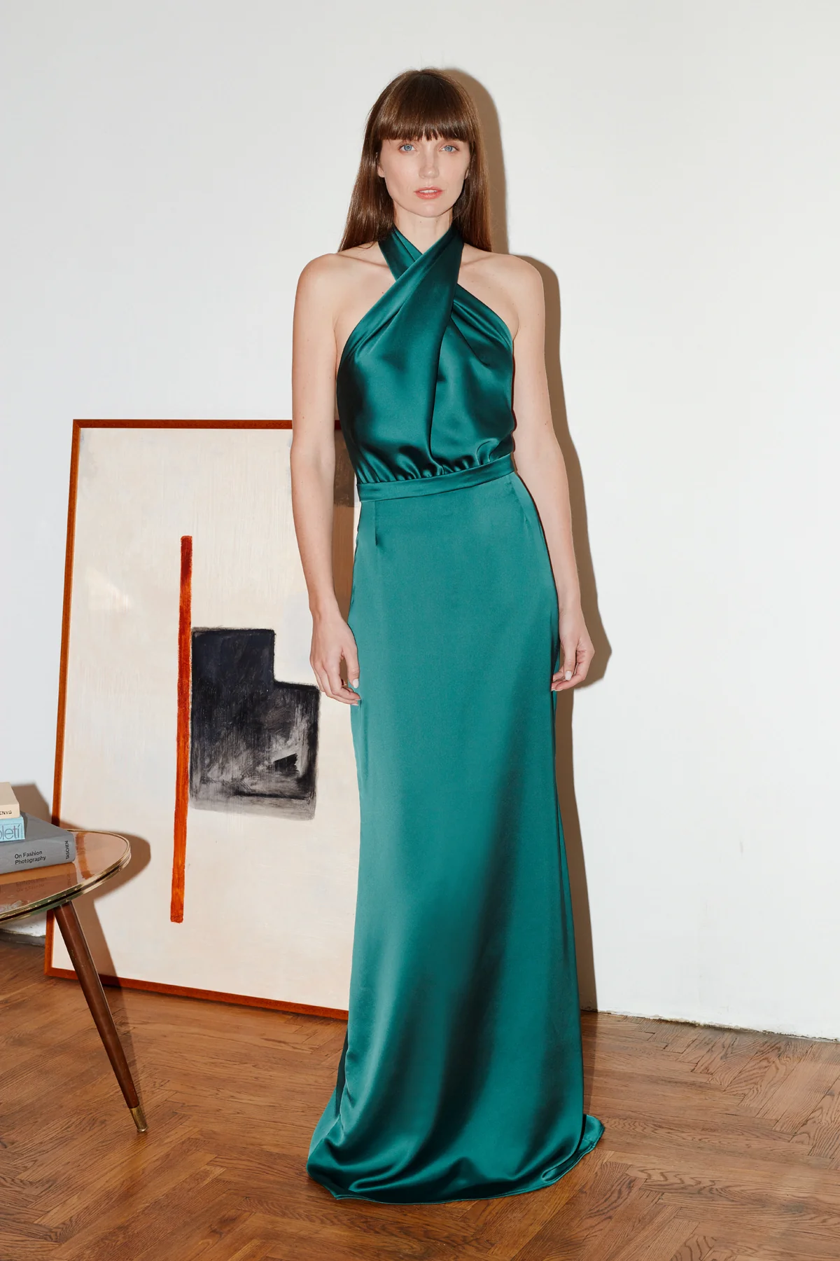 ALIUR Deep Green Maxi Evening Gown - Image 5