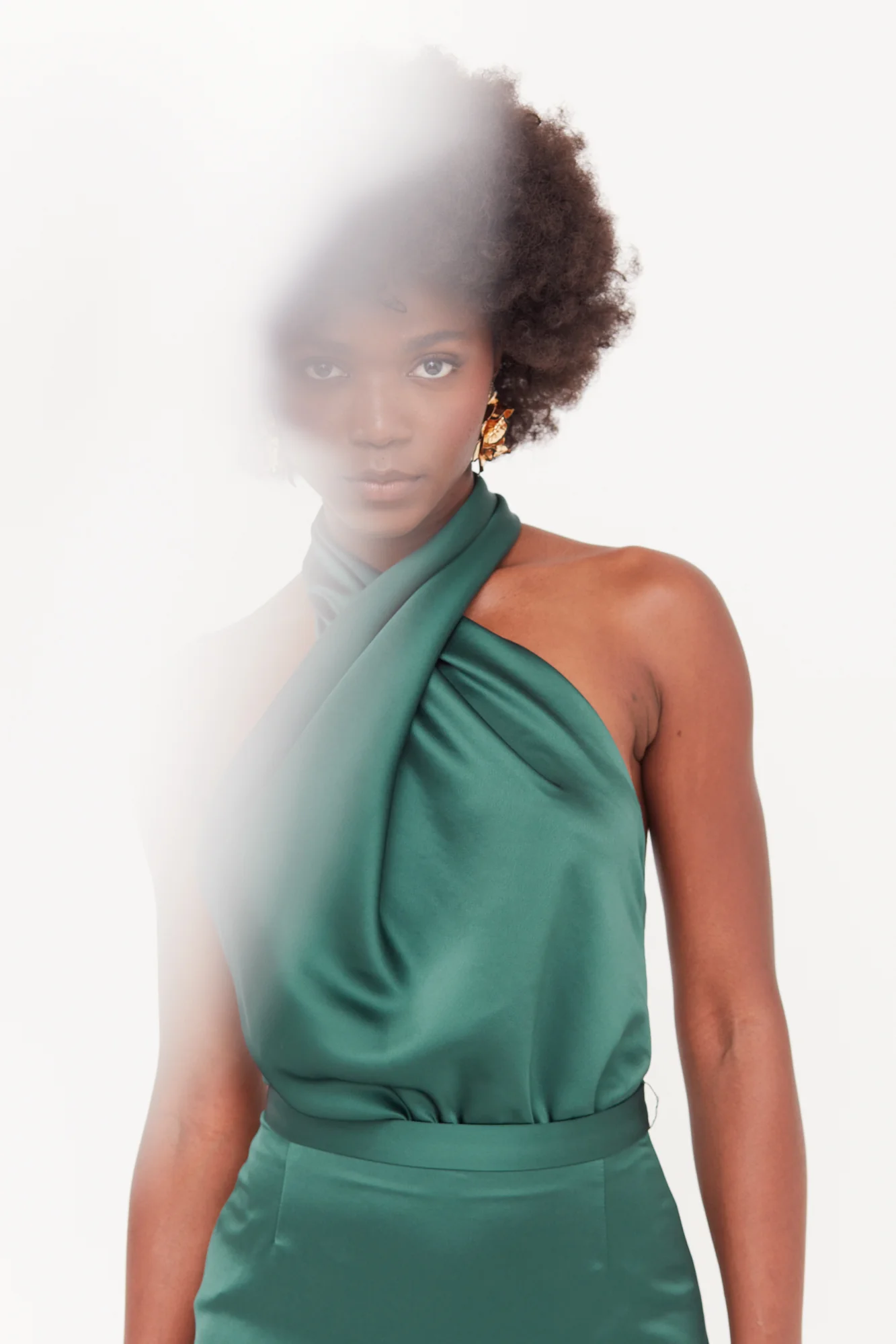 ALIUR Deep Green Maxi Evening Gown - Image 8
