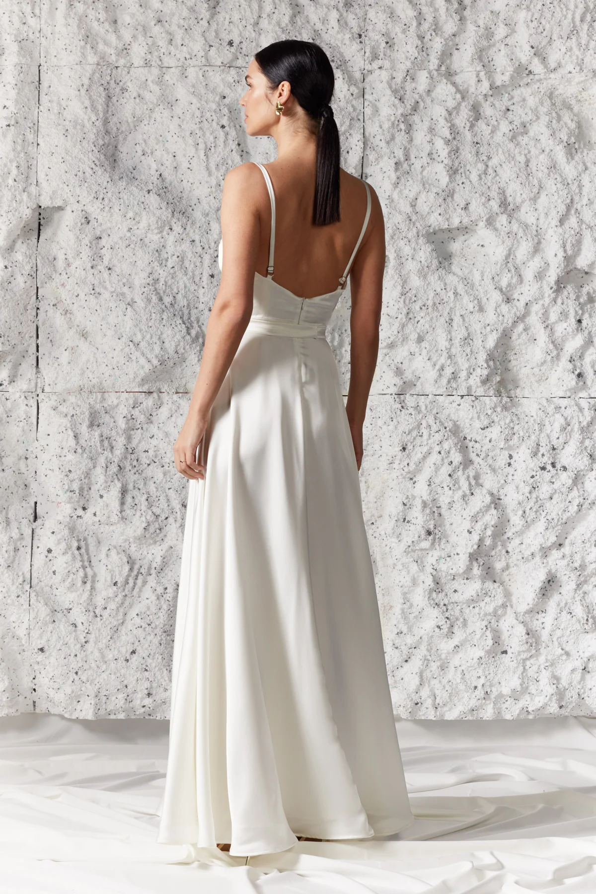 ALODIE white maxi wedding dress - Image 4