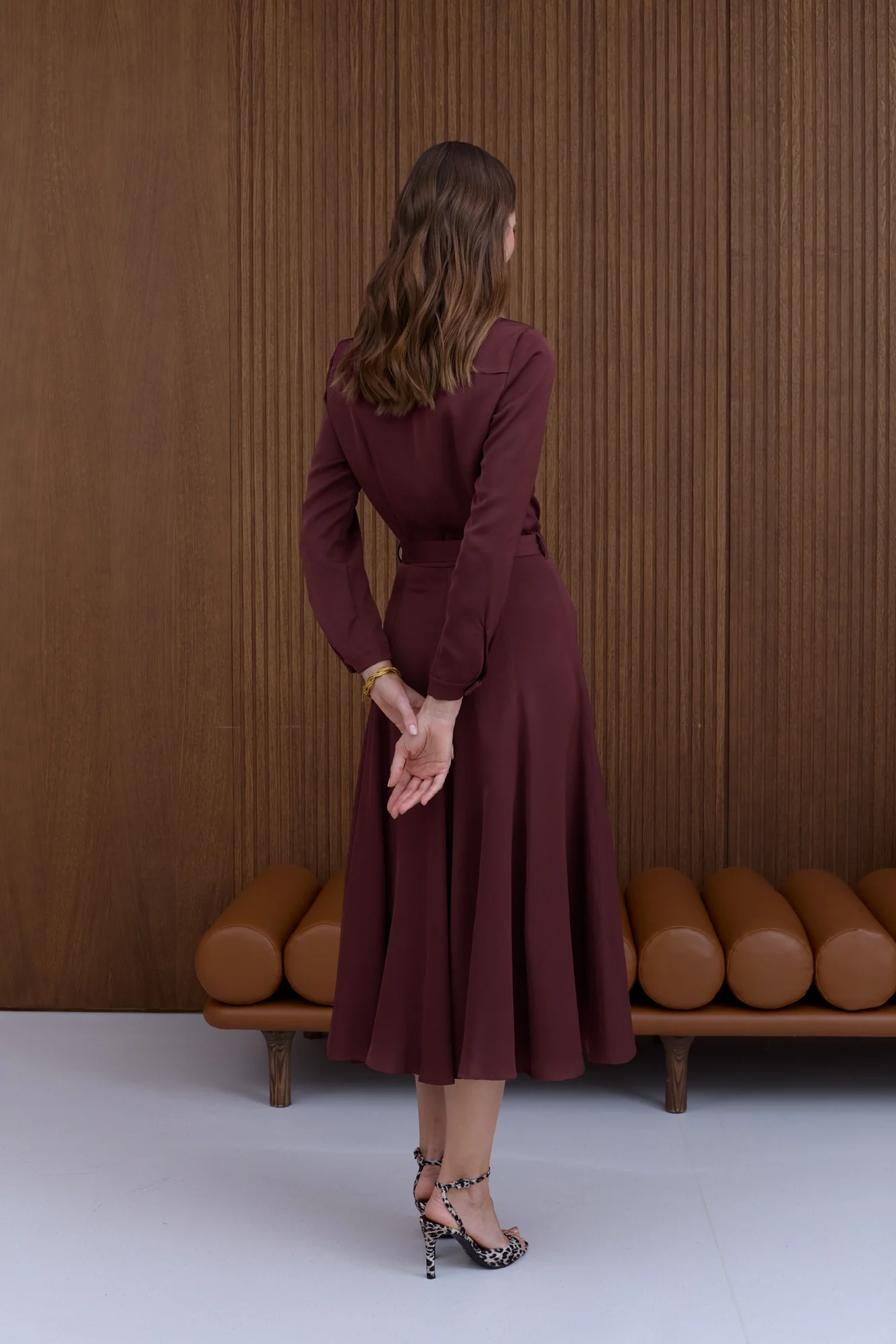 ANOUK Burgundy Shirt Dress - Image 4