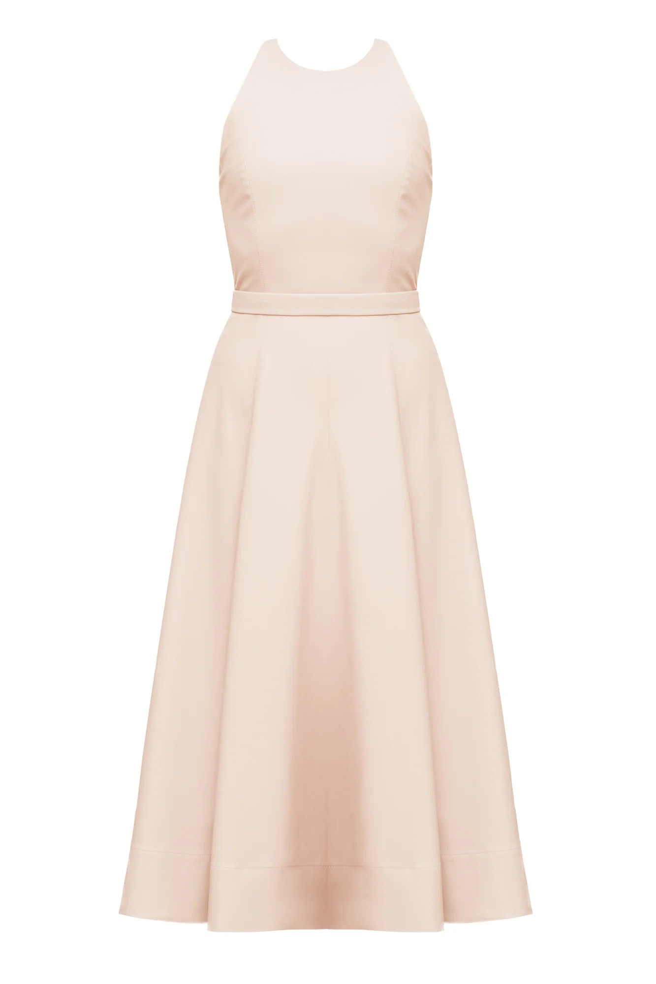 AVALON pastel pink vegan leather midi dress - Image 5