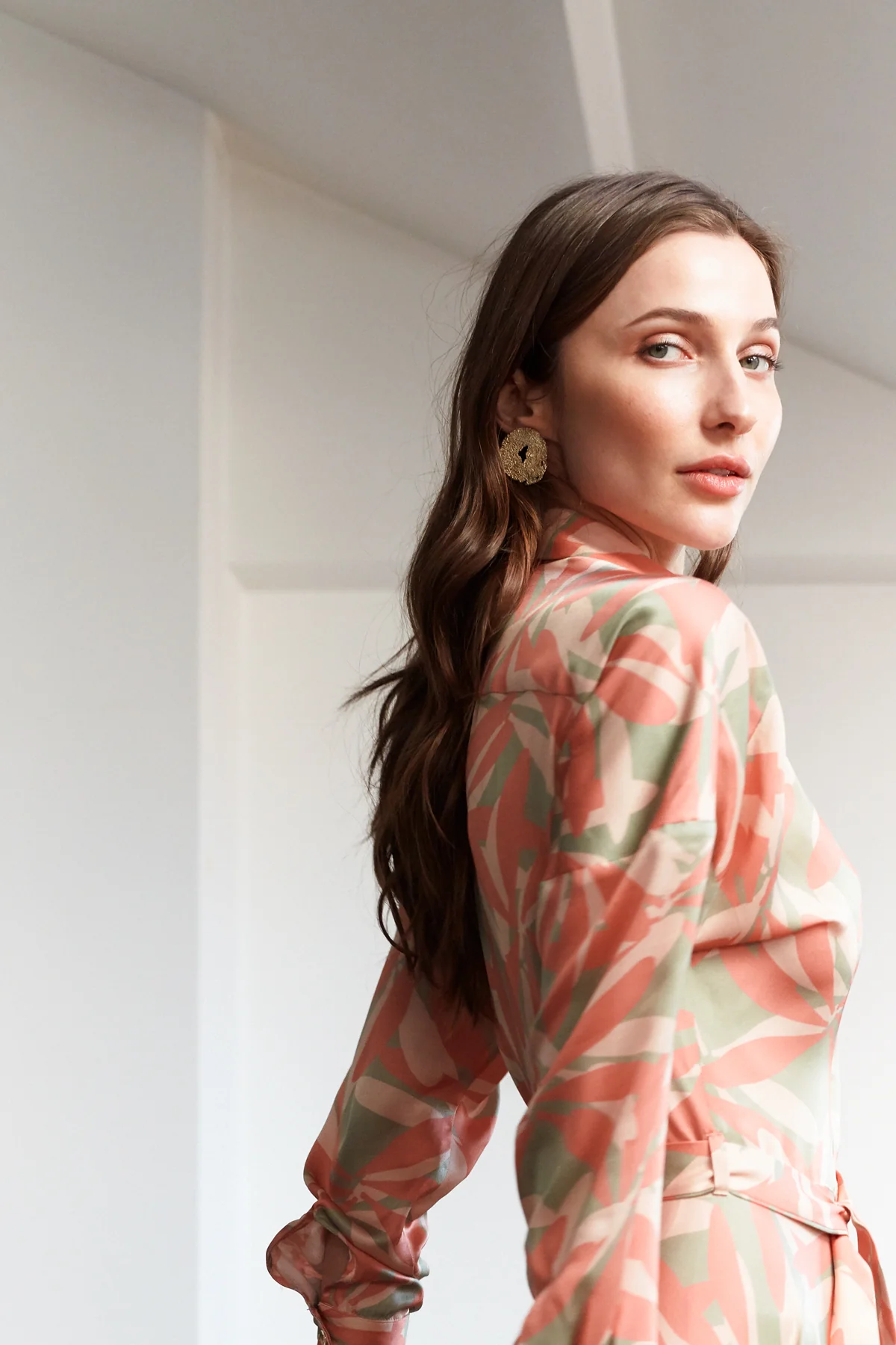 AYDA floral maxi shirt dress - Image 10