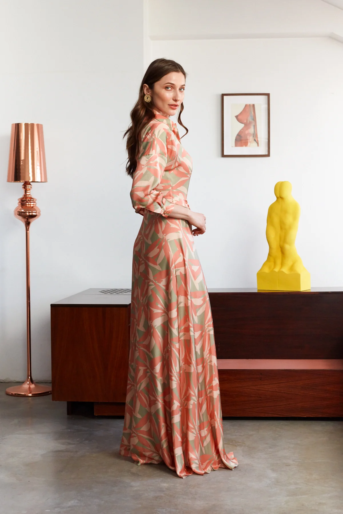 AYDA floral maxi shirt dress - Image 3