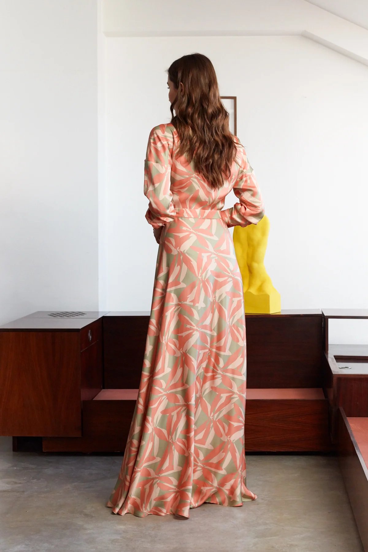 AYDA floral maxi shirt dress - Image 5