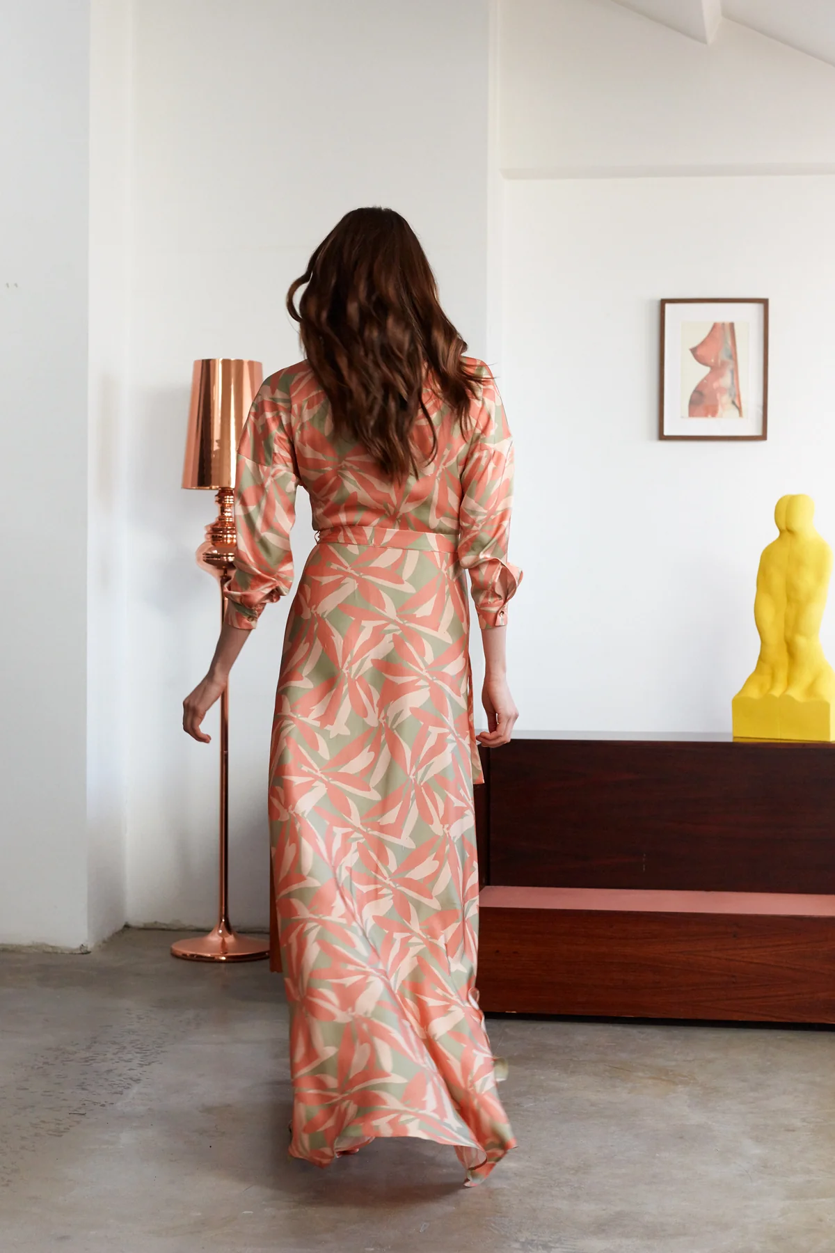 AYDA floral maxi shirt dress - Image 7