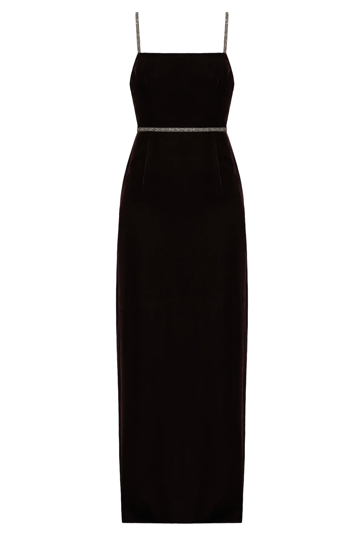 ENIGMA black long silk velvet dress - Image 7