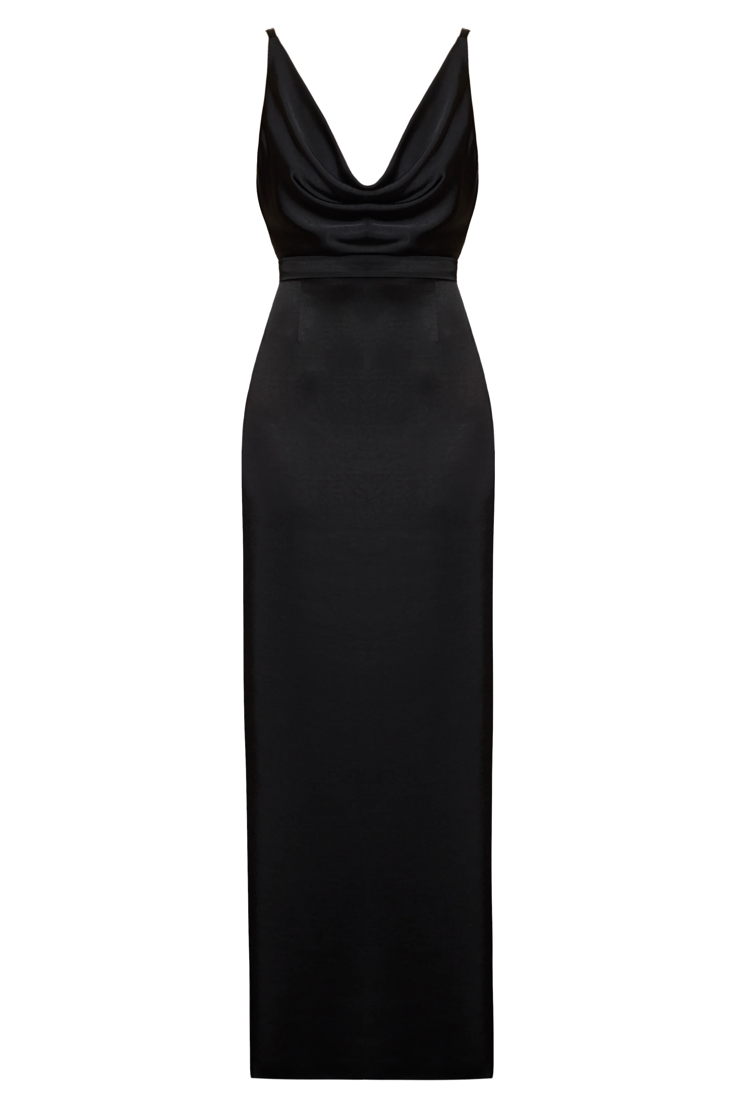 AMILA black open back maxi dress - Image 5