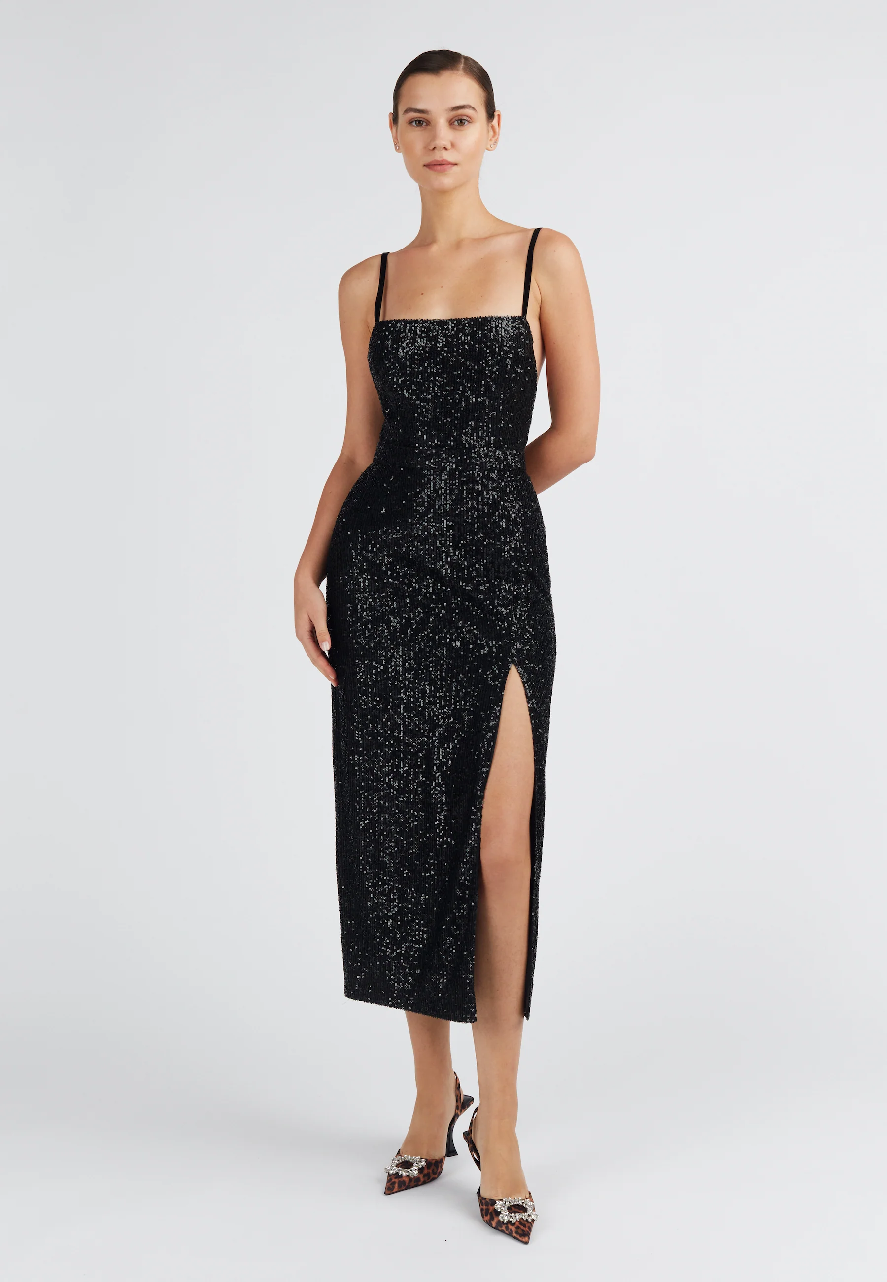 CHLOE black sequin cocktail dress - Image 10