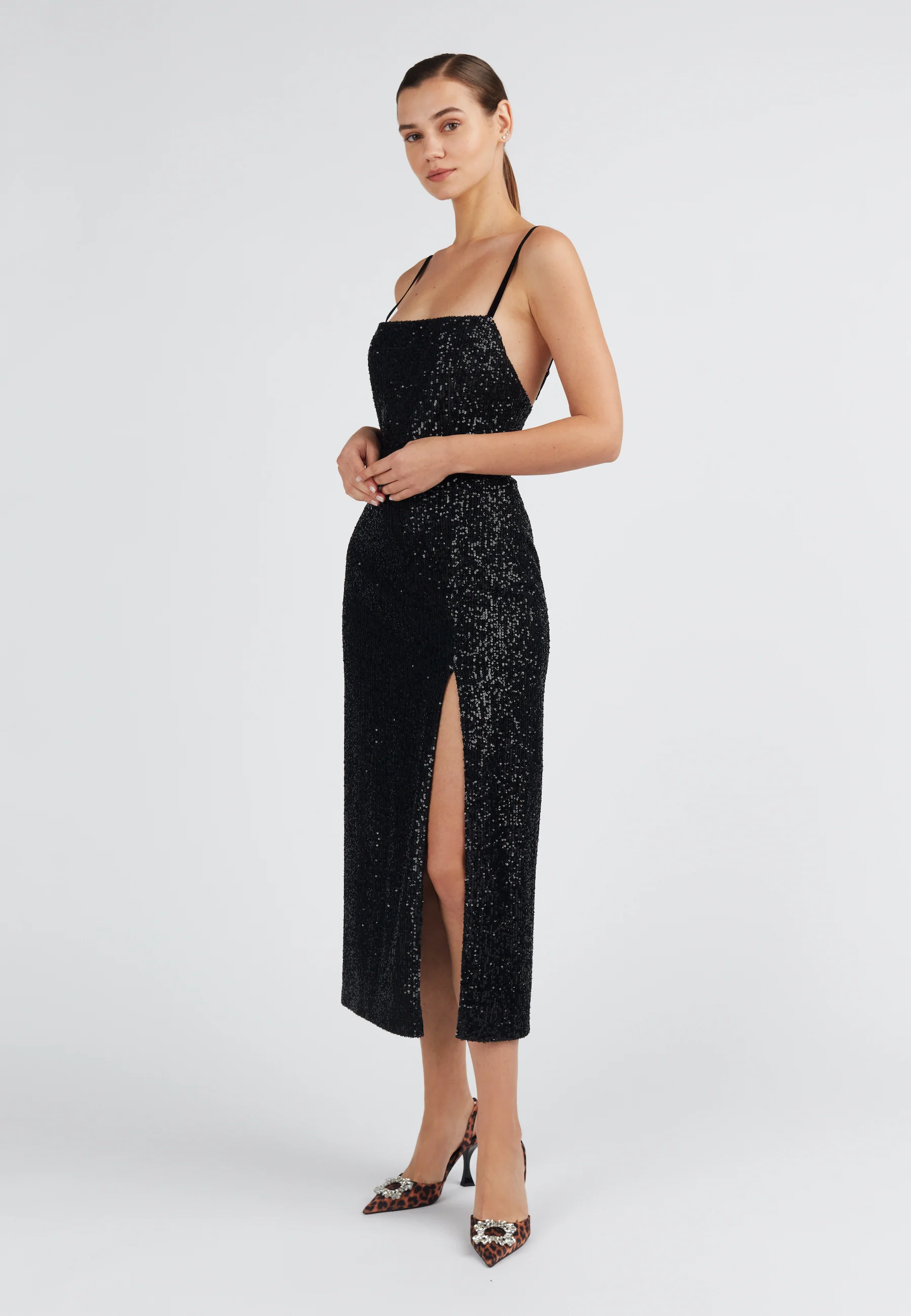 CHLOE black sequin cocktail dress - Image 11