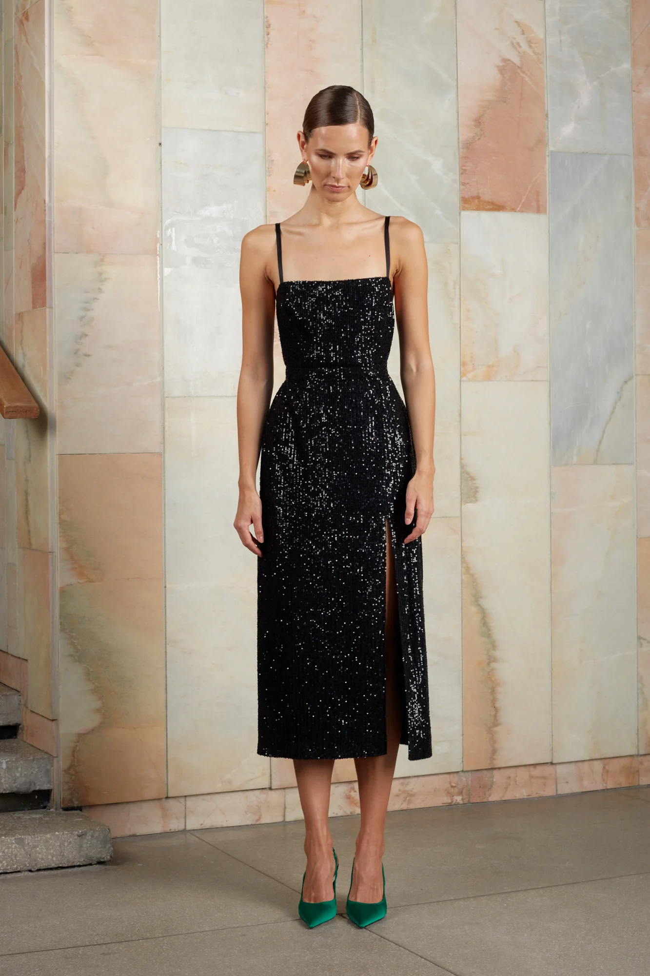 CHLOE black sequin cocktail dress - Image 3