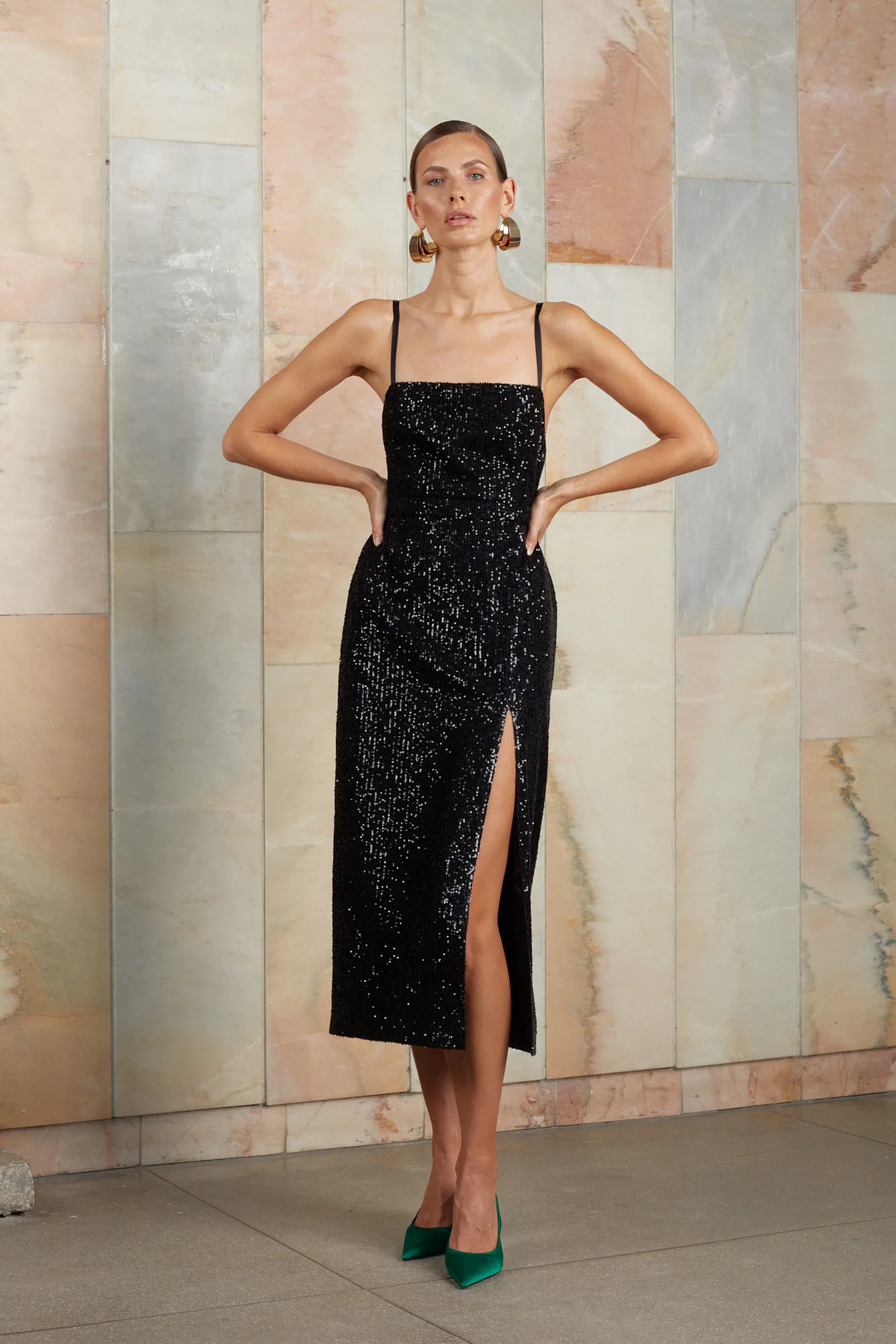 CHLOE black sequin cocktail dress - Image 4