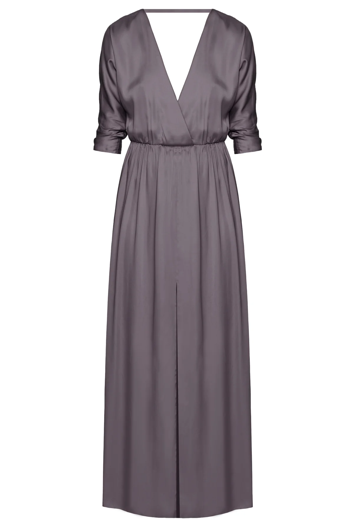 CECILIA oversized kimono sleeve maxi dress in dark grey - Image 5