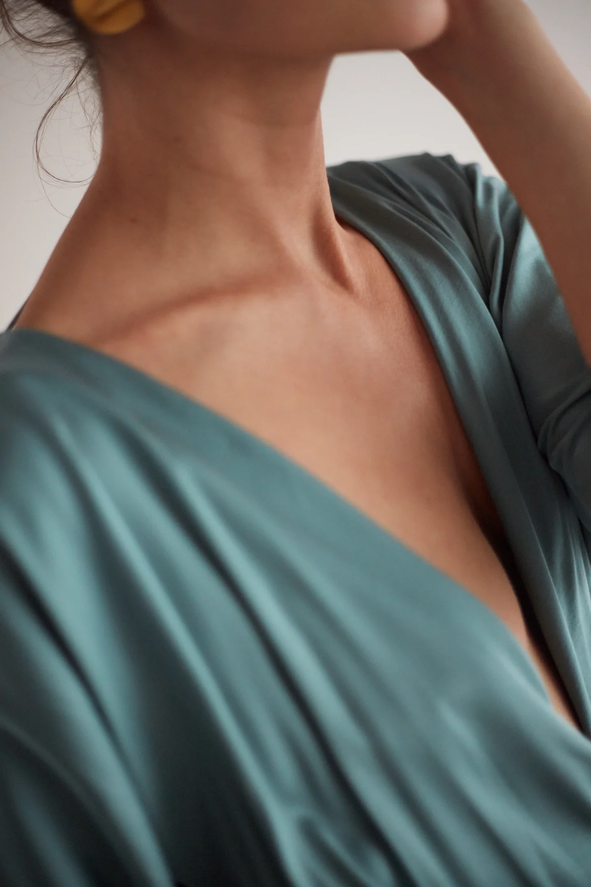 CECILIA oversized kimono sleeve maxi dress in dusty blue - Image 3