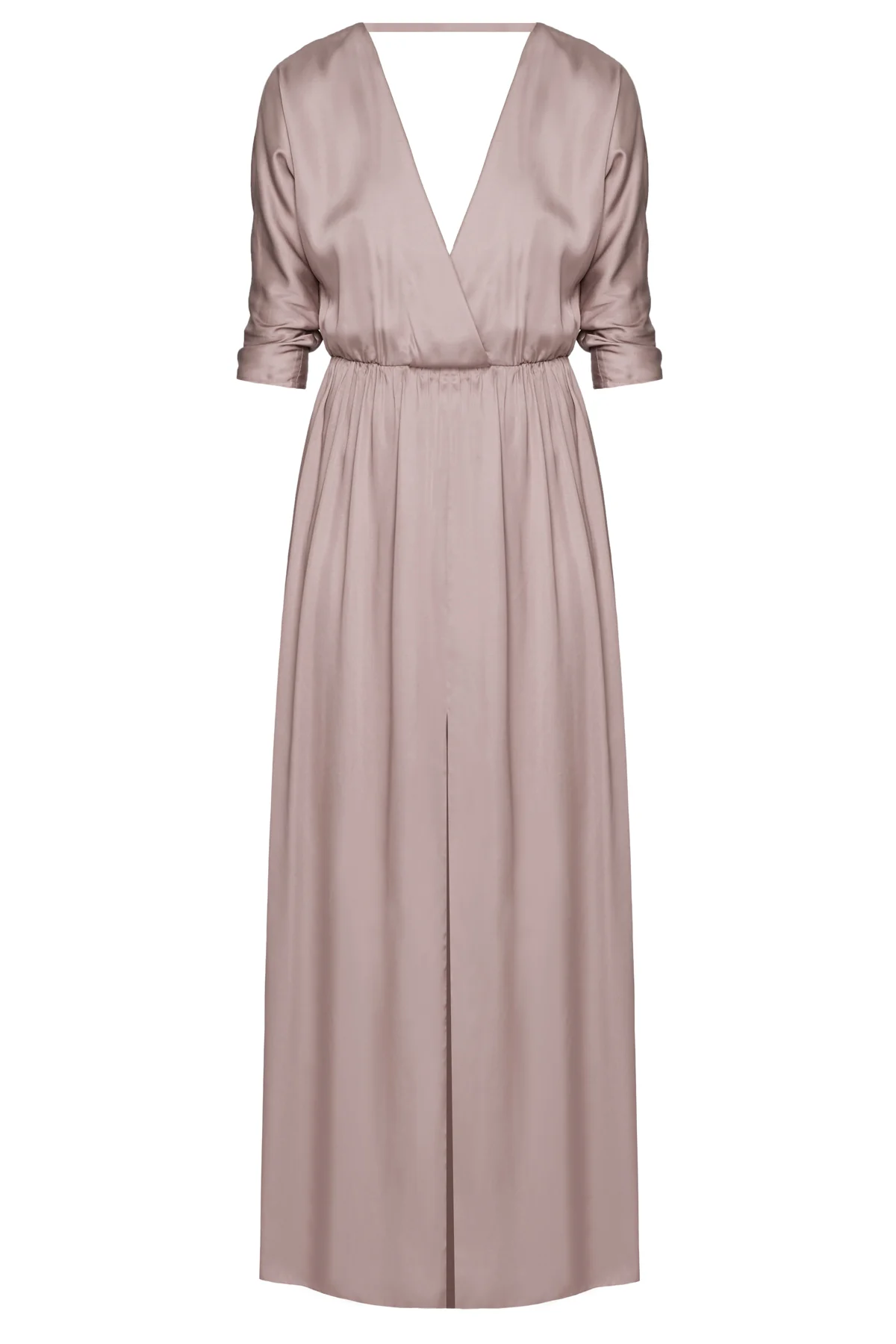 CECILIA oversized kimono sleeve maxi dress in taupe - Image 5