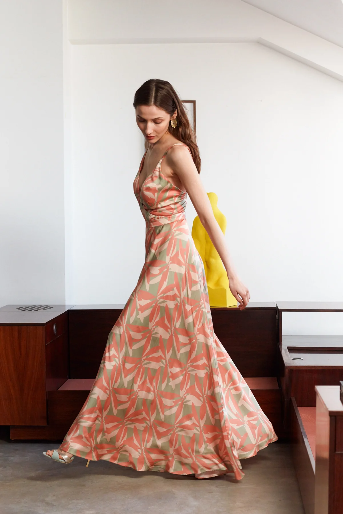 CELINA floral printed maxi dress - Image 3