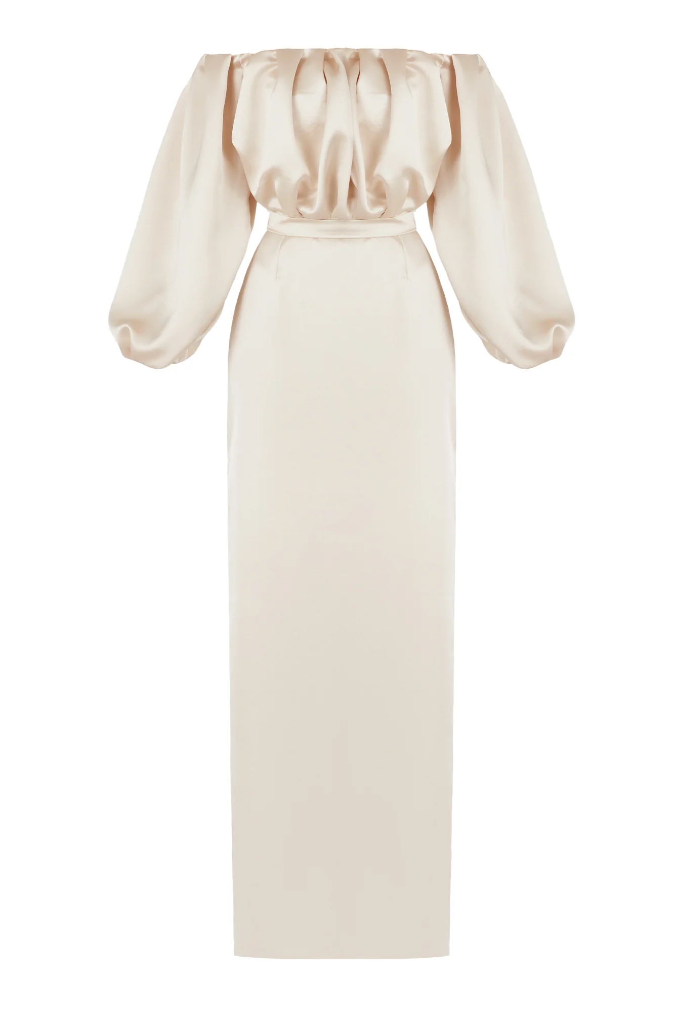 ALICE beige long off shoulder dress - Image 5