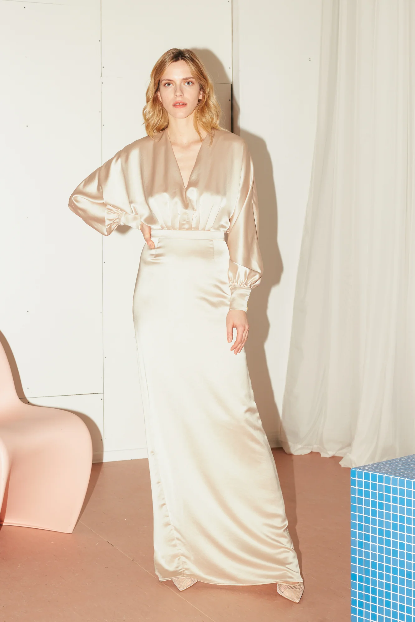 BONA champagne beige wedding dress - Image 3