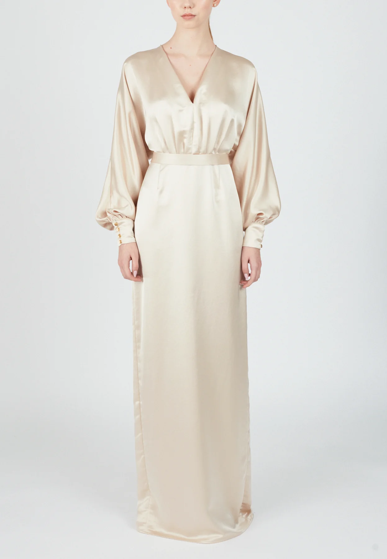 BONA champagne beige wedding dress - Image 9