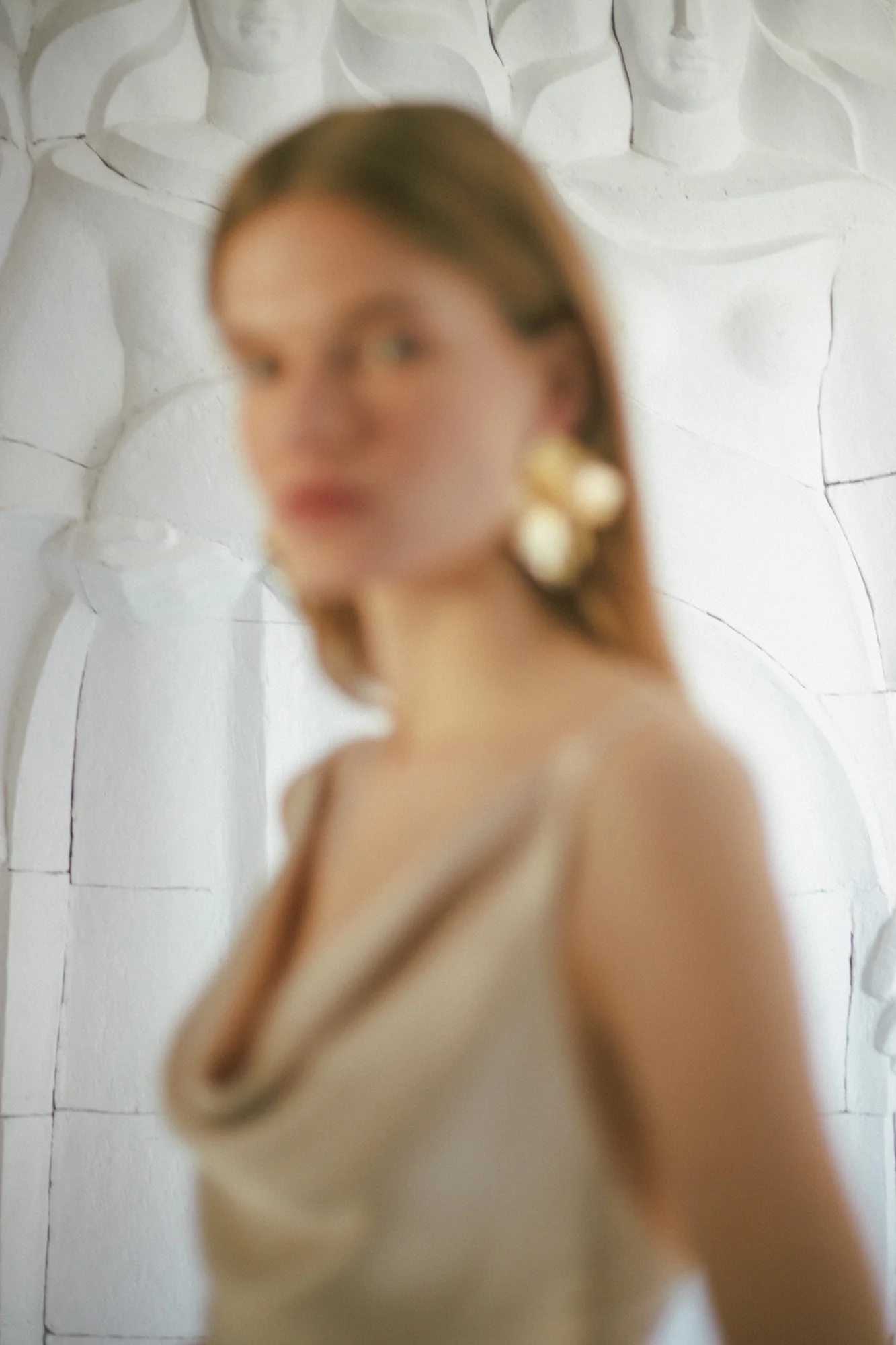 KAMEA champagne satin cocktail dress - Image 7
