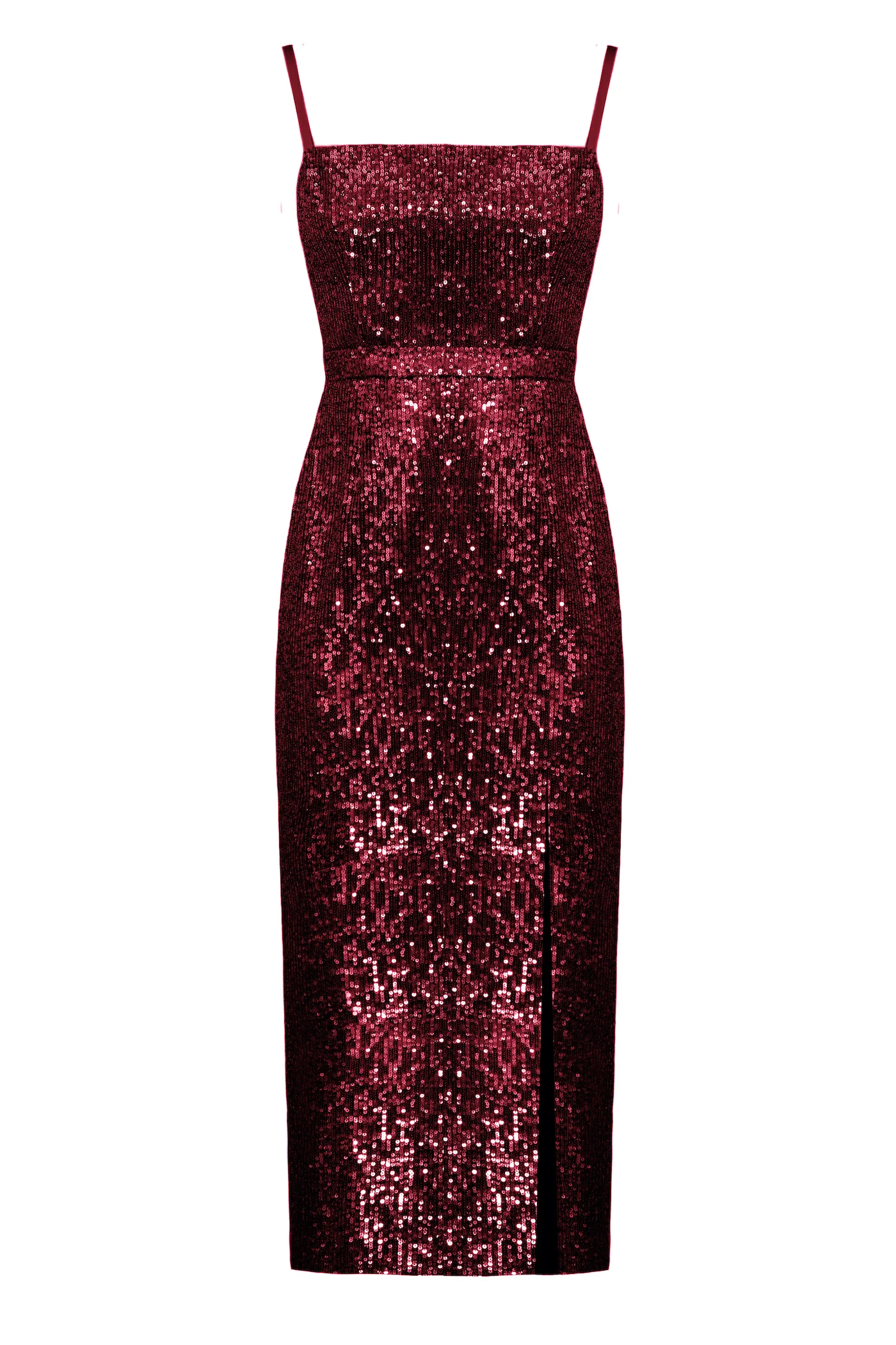 CHLOE deep red sequin open back cocktail dress - Image 7