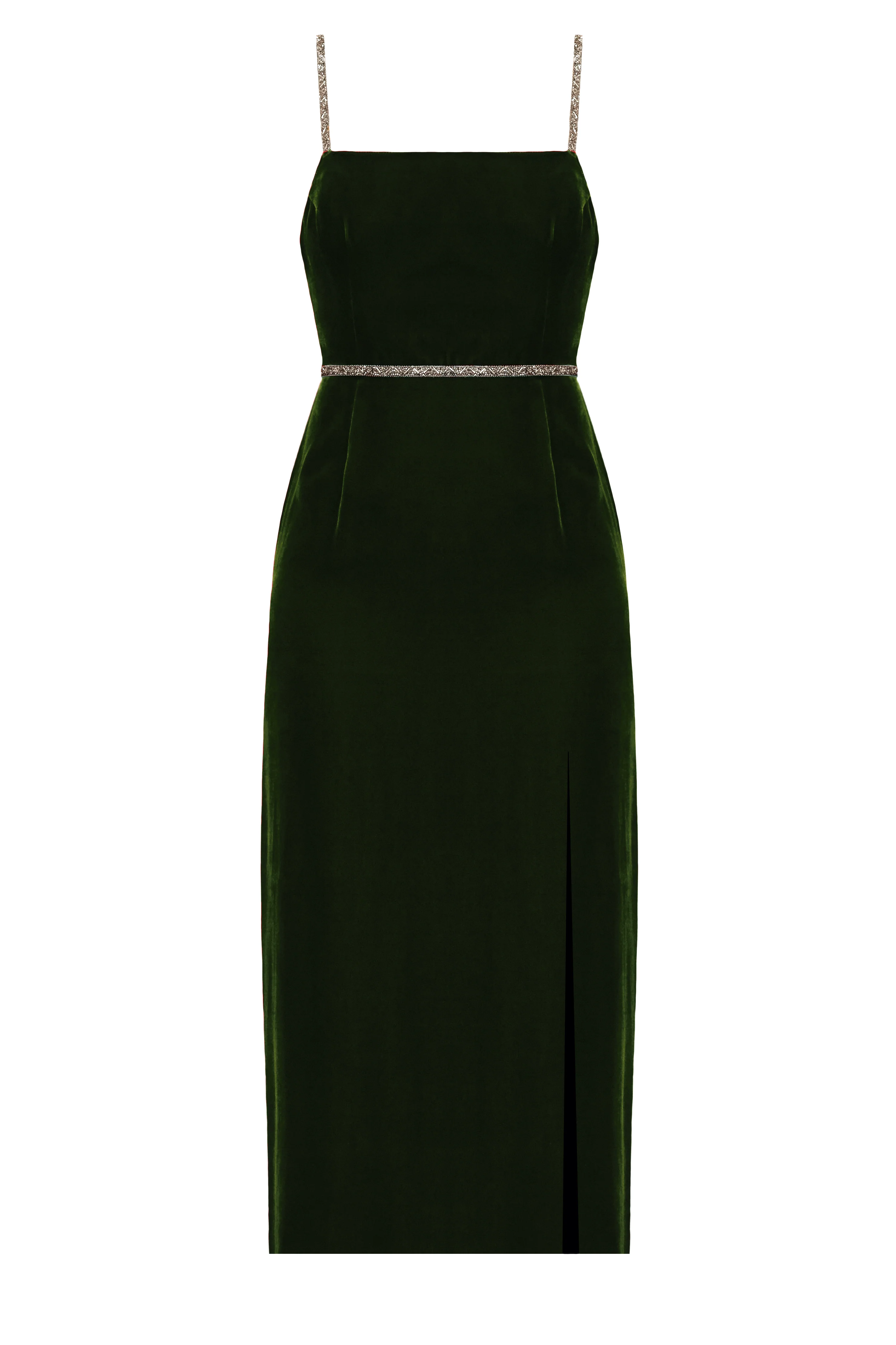 AMYA dark green midi dress - Image 6