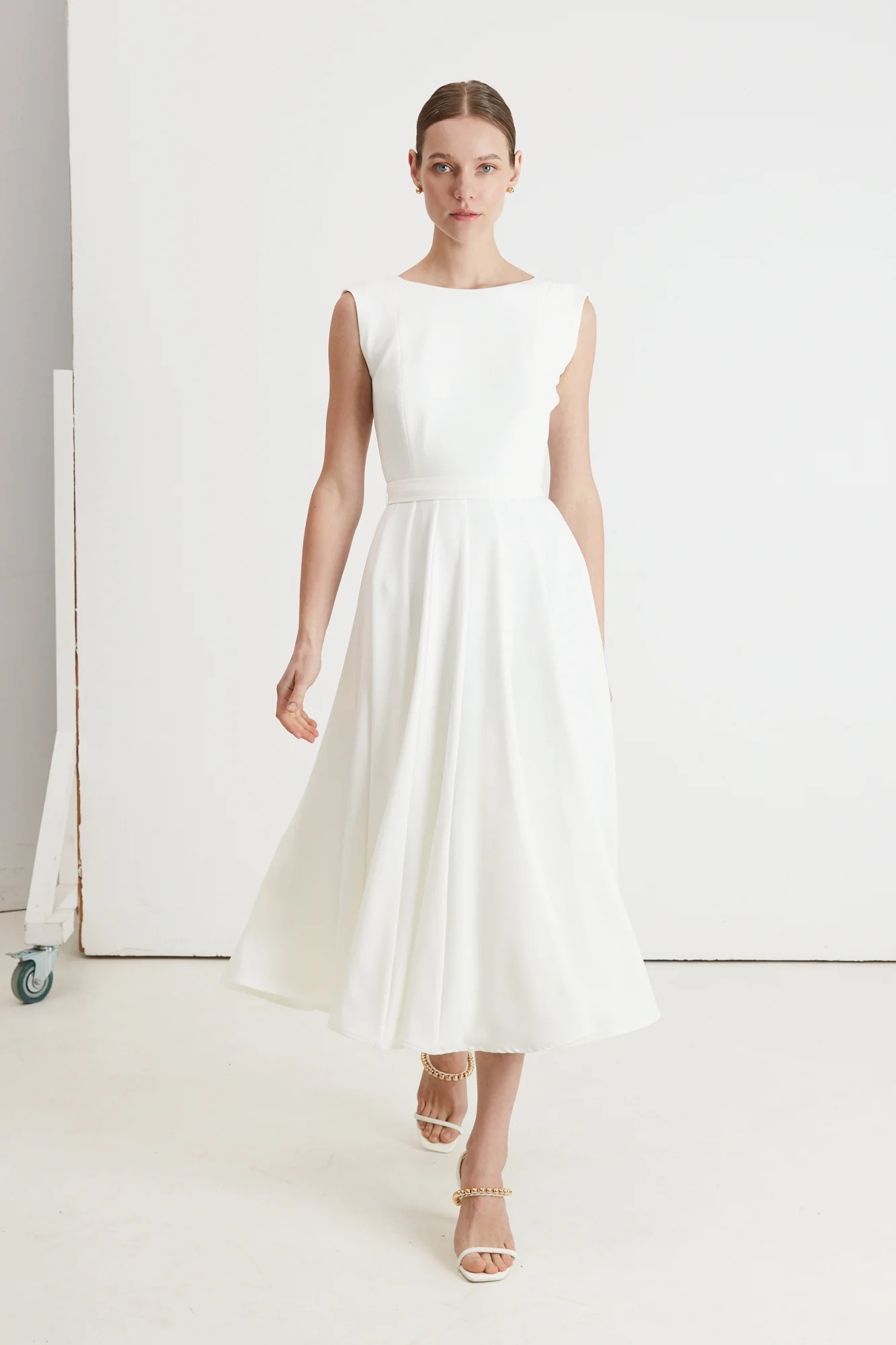 ARIOSE elegant pleated midi wedding dress - Image 5
