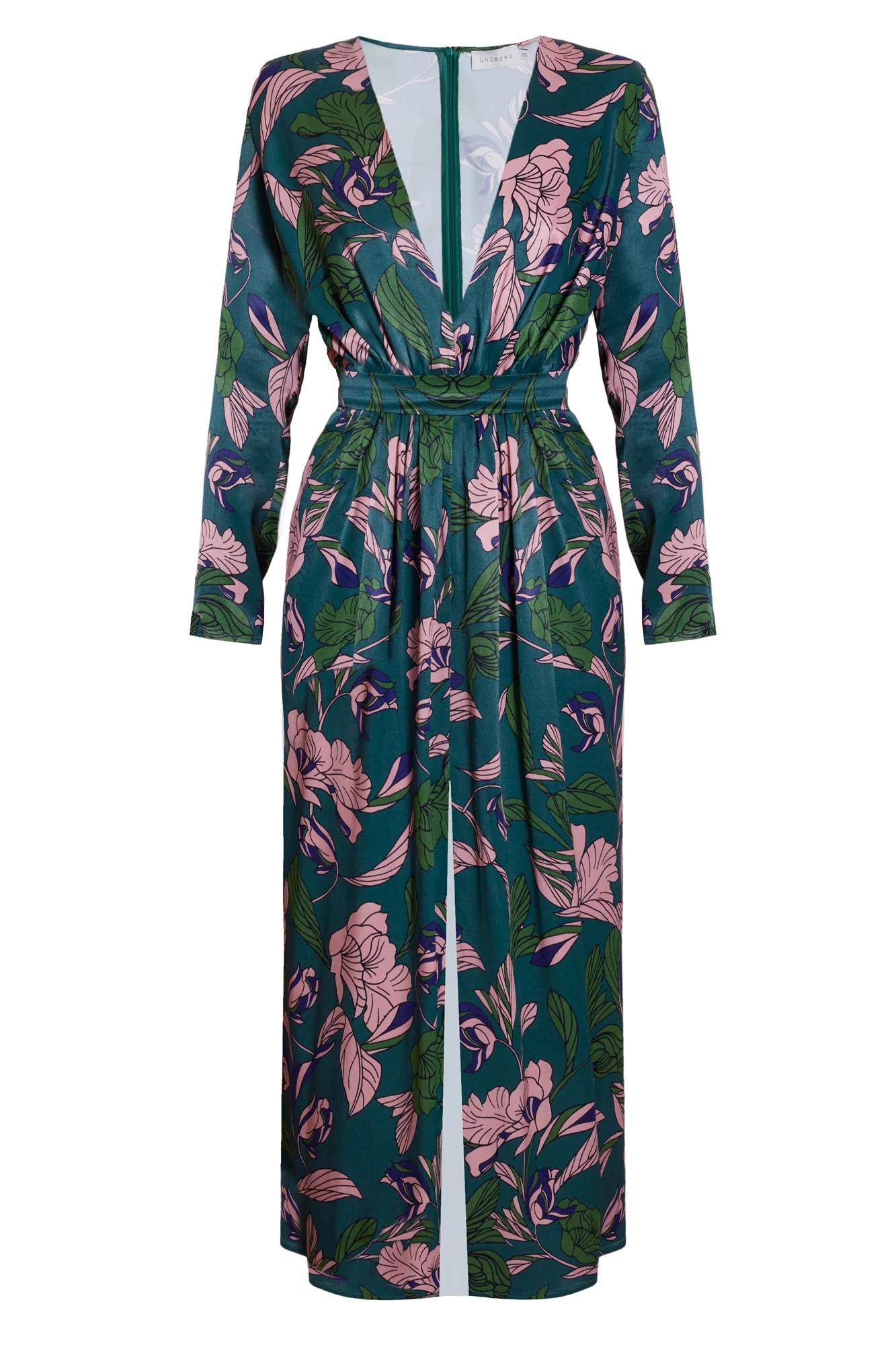 ENORA floral print midi dress with deep V neck - Image 9