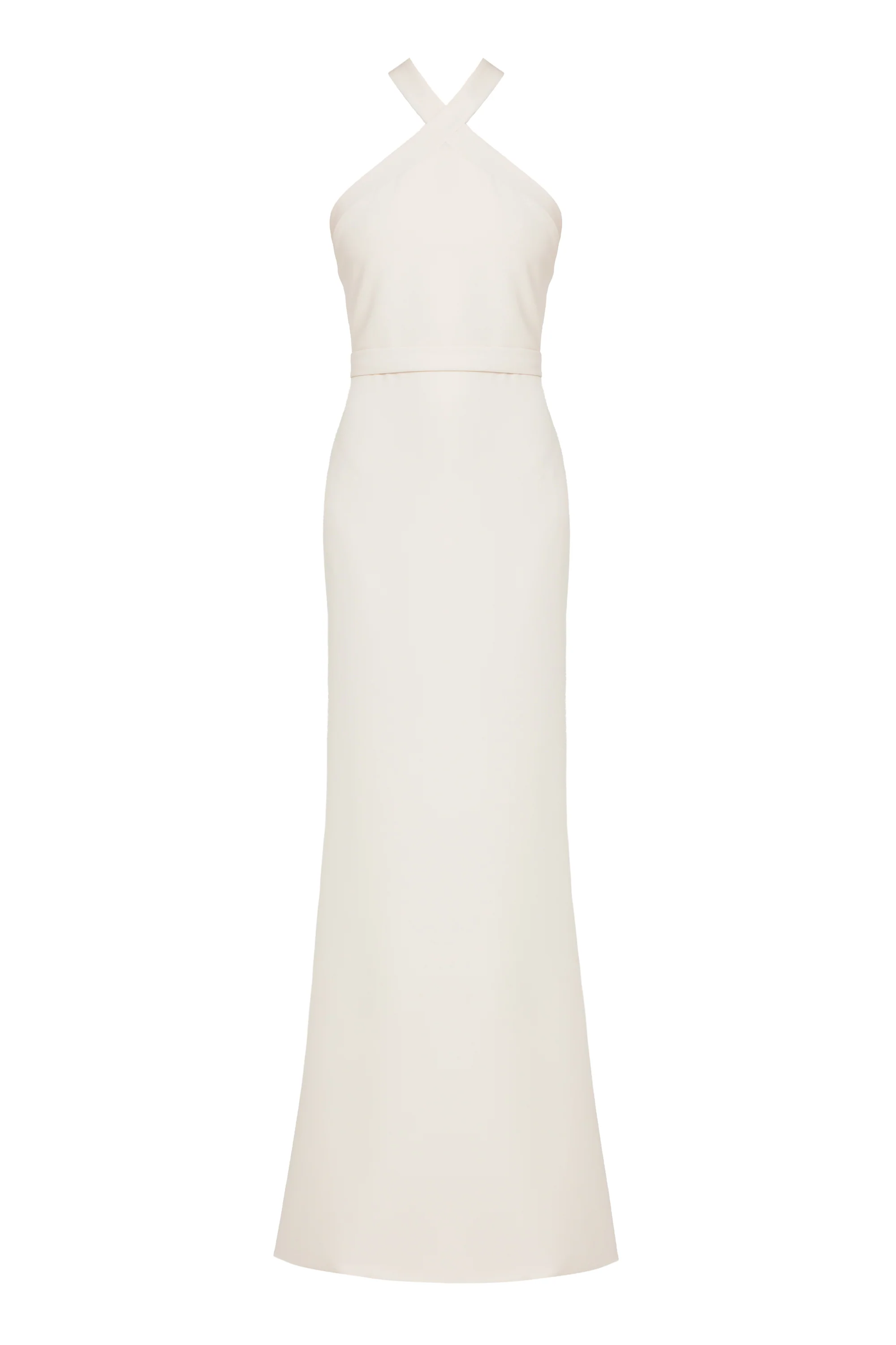 GISEL Cream Off-Shoulder Long Evening Dress - Image 5
