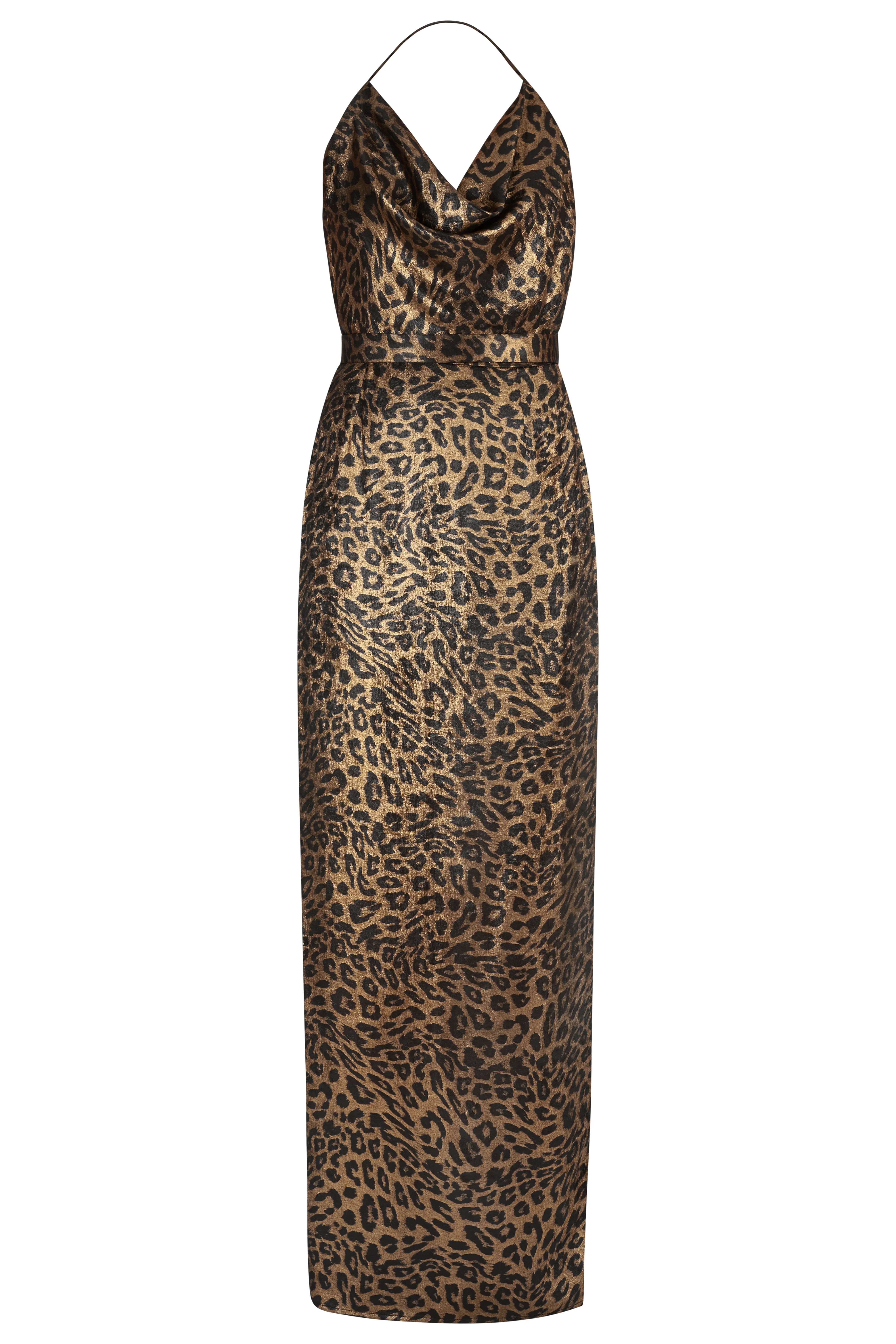 KALEA Animal Leopard Print Maxi Cowl Neck Dress - Image 10