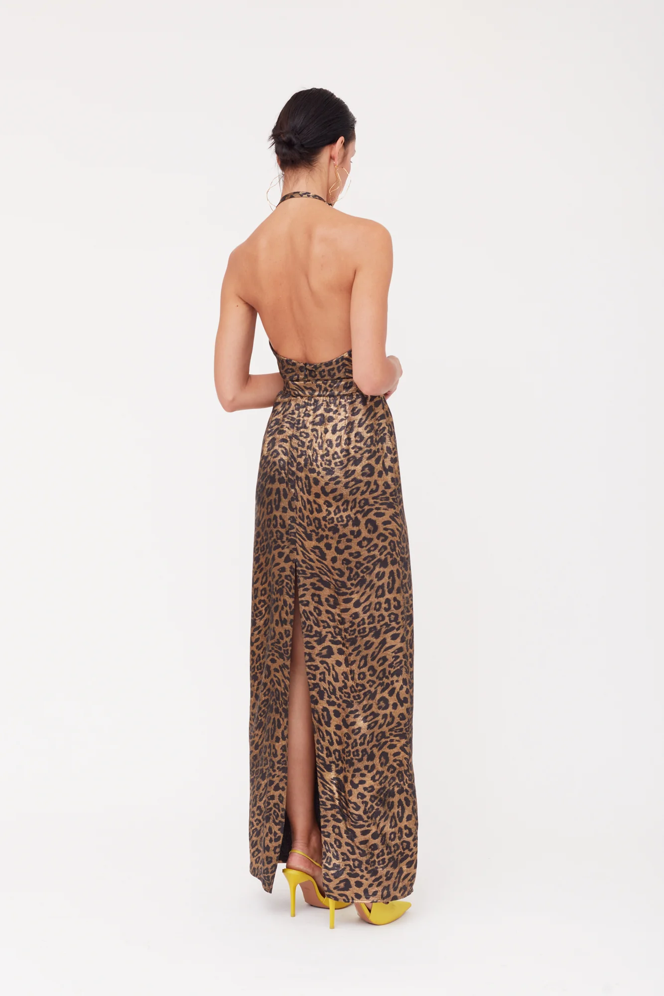 KALEA Animal Leopard Print Maxi Cowl Neck Dress - Image 9
