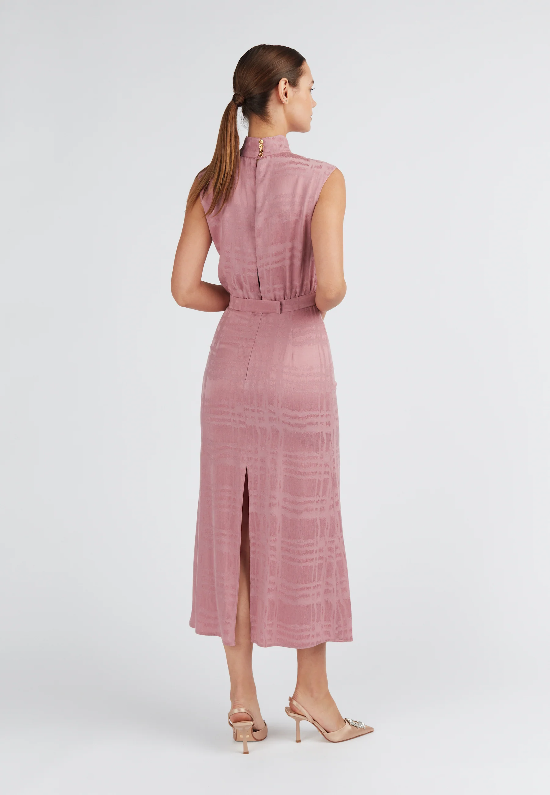 BLANCA lavender pink turtleneck midi dress - Image 12