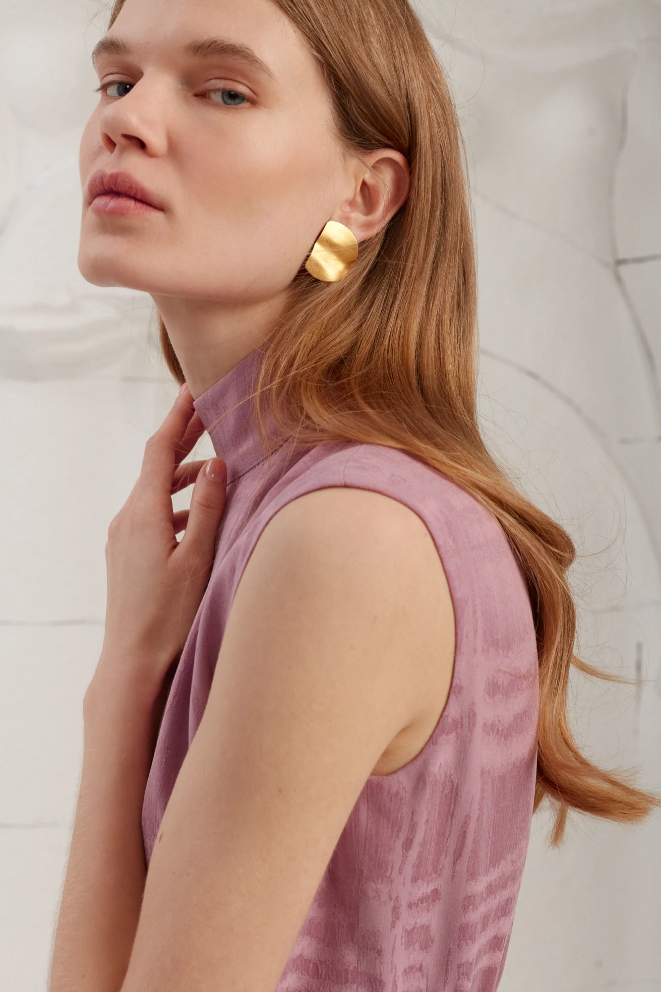 BLANCA lavender pink turtleneck midi dress - Image 6