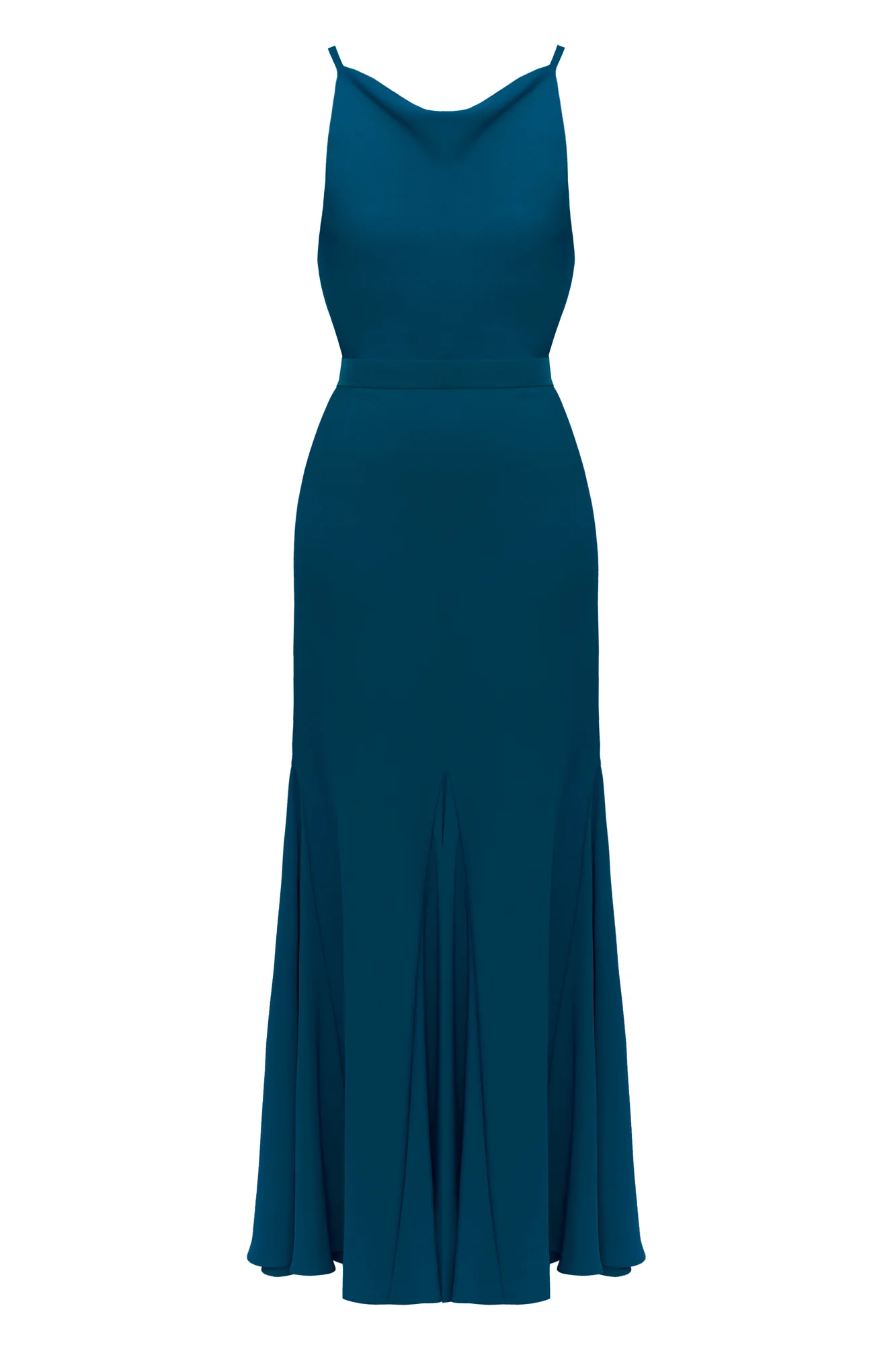 LINEA blue maxi evening dress with flattering skirt - Image 9