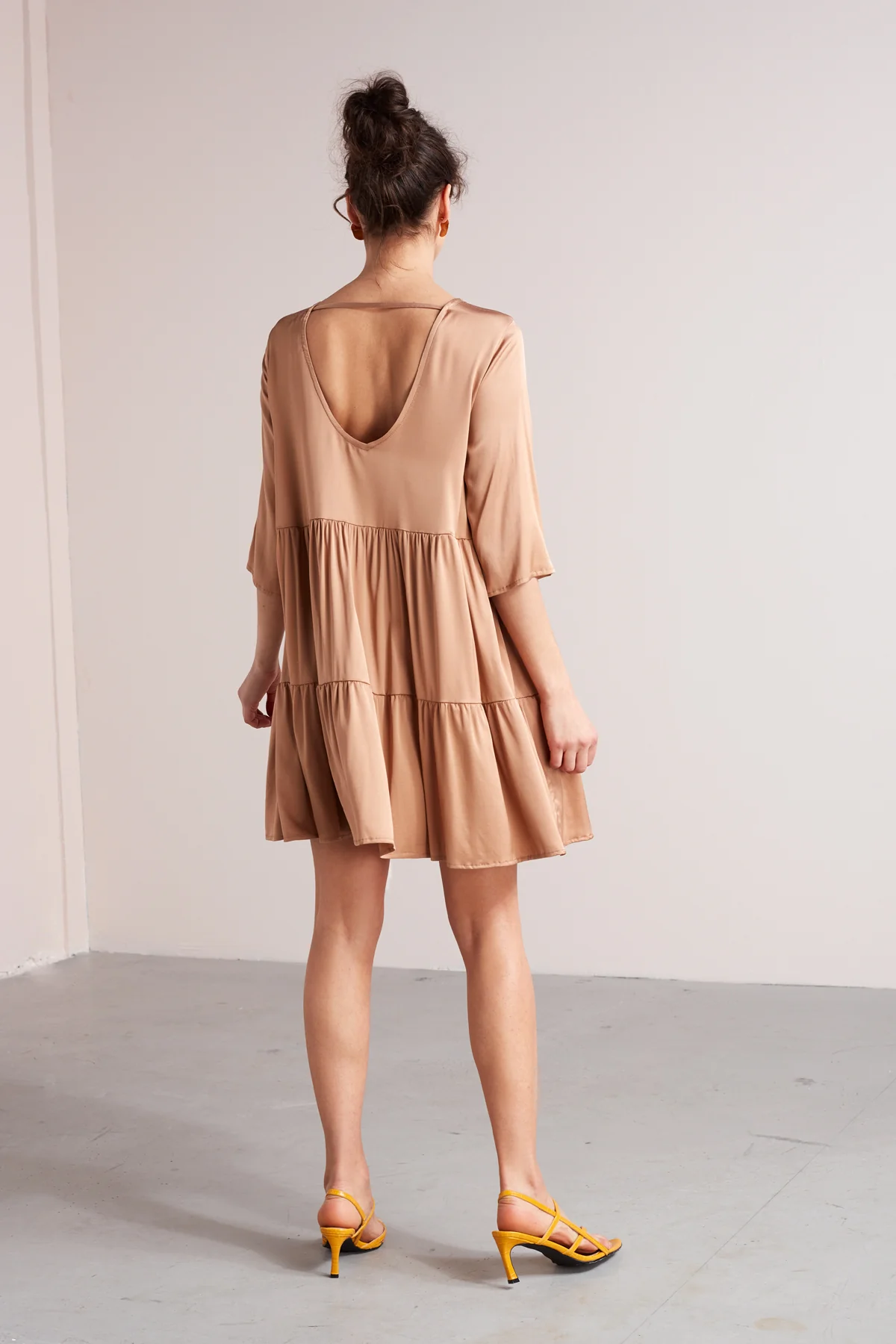 LOLITA baby doll mini dress in nude - Image 2