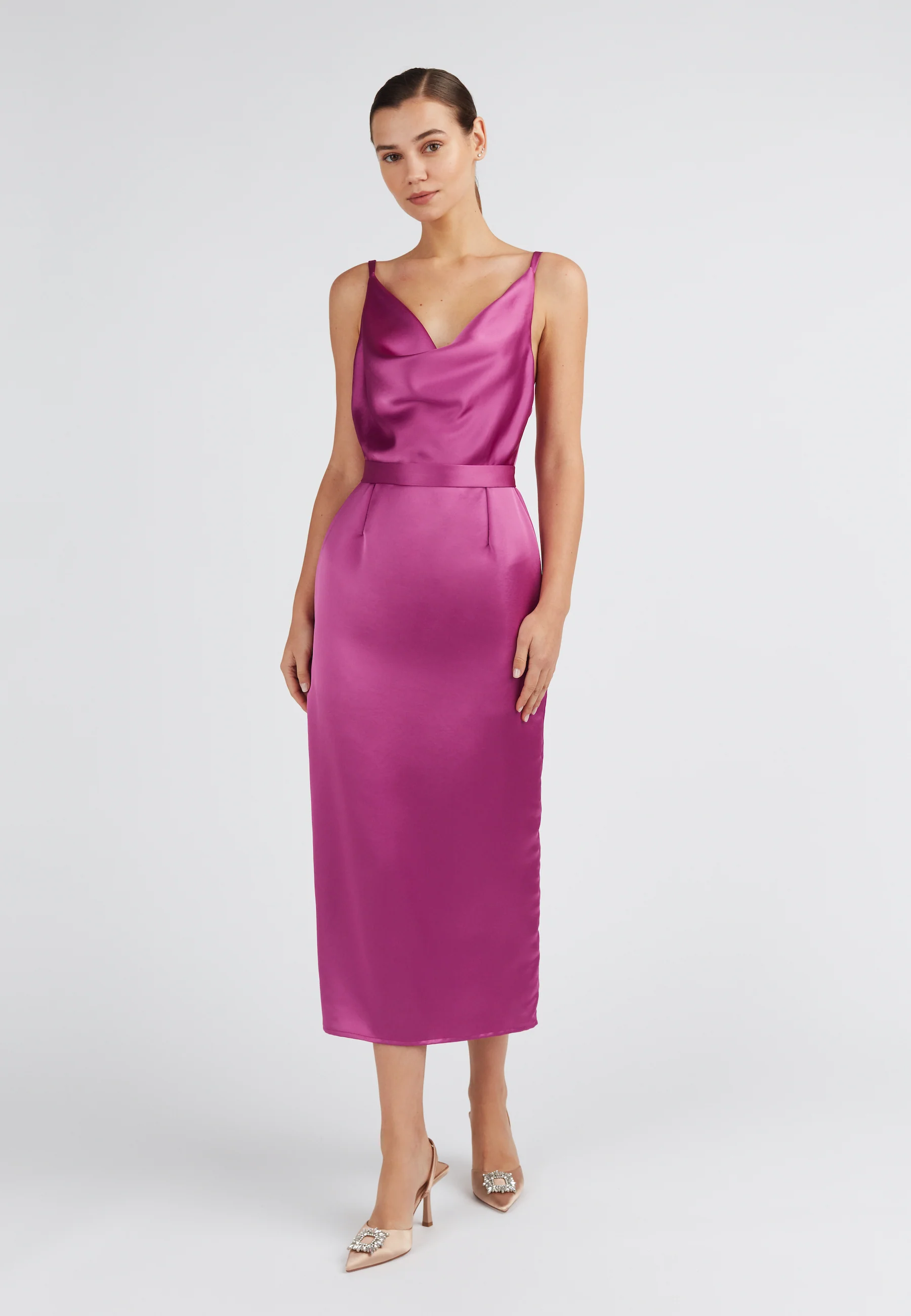 KAMEA magenta pink open back dress - Image 11