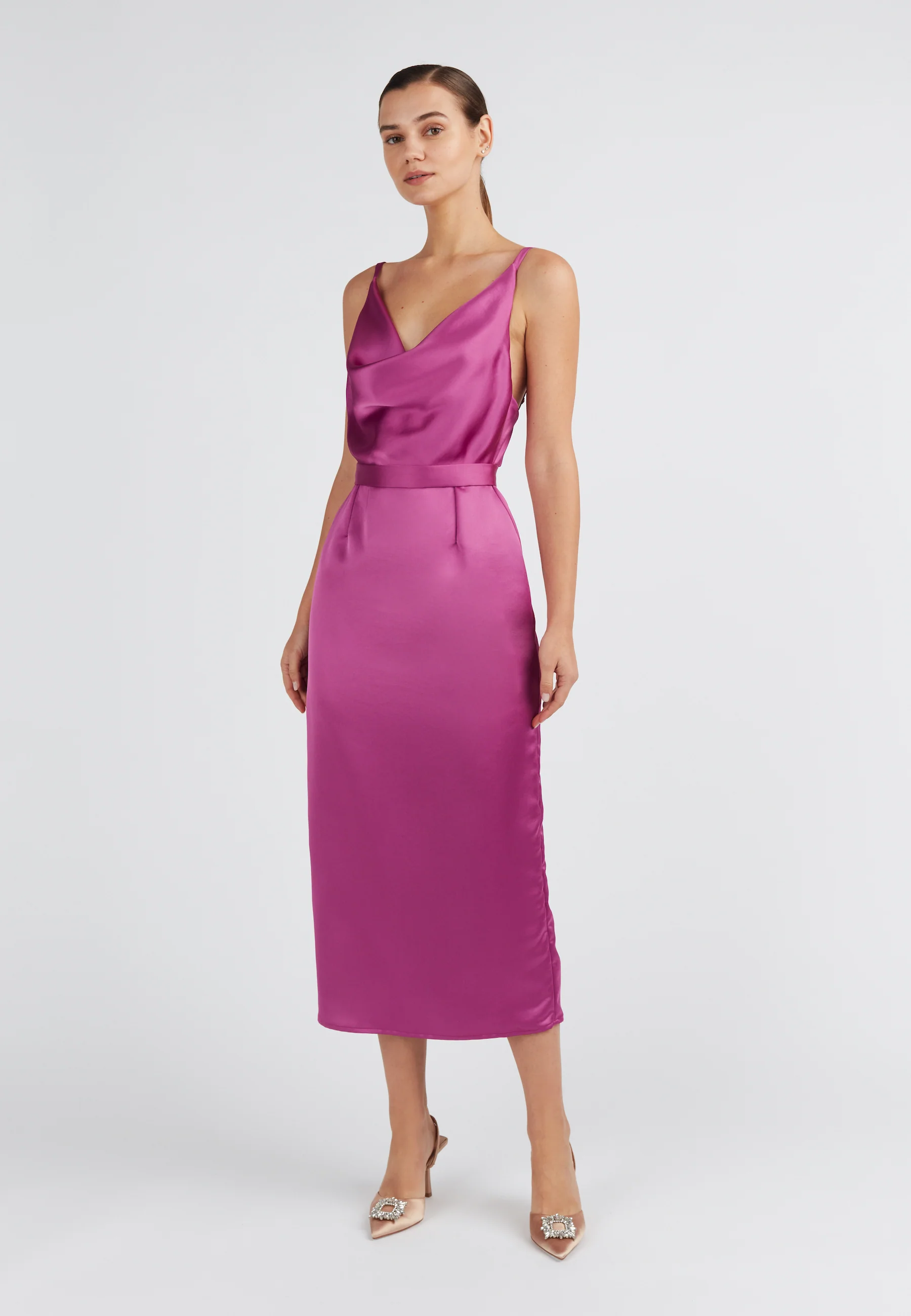 KAMEA magenta pink open back dress - Image 12