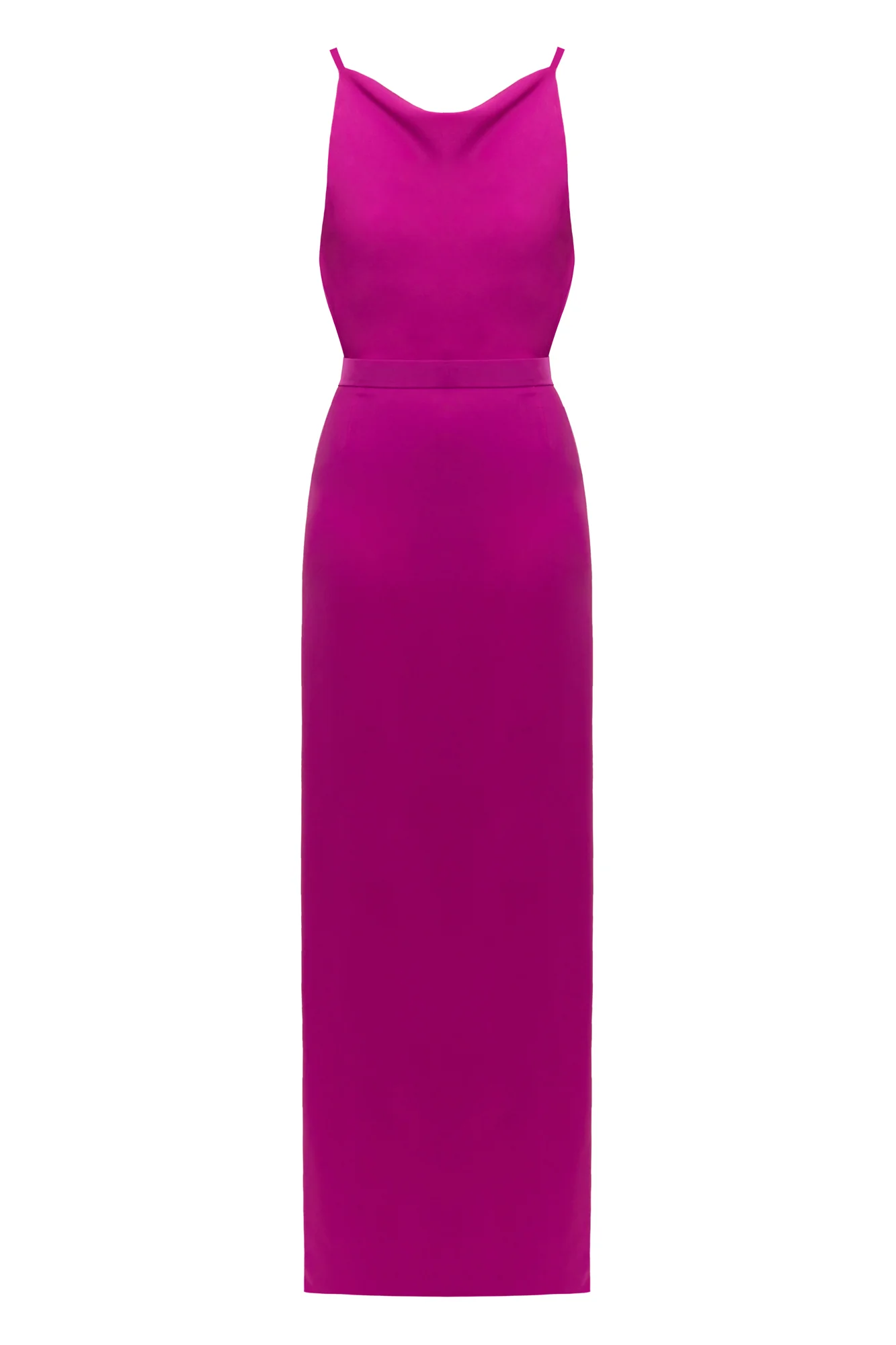MANOA fuchsia evening dress with cowl back - Image 7