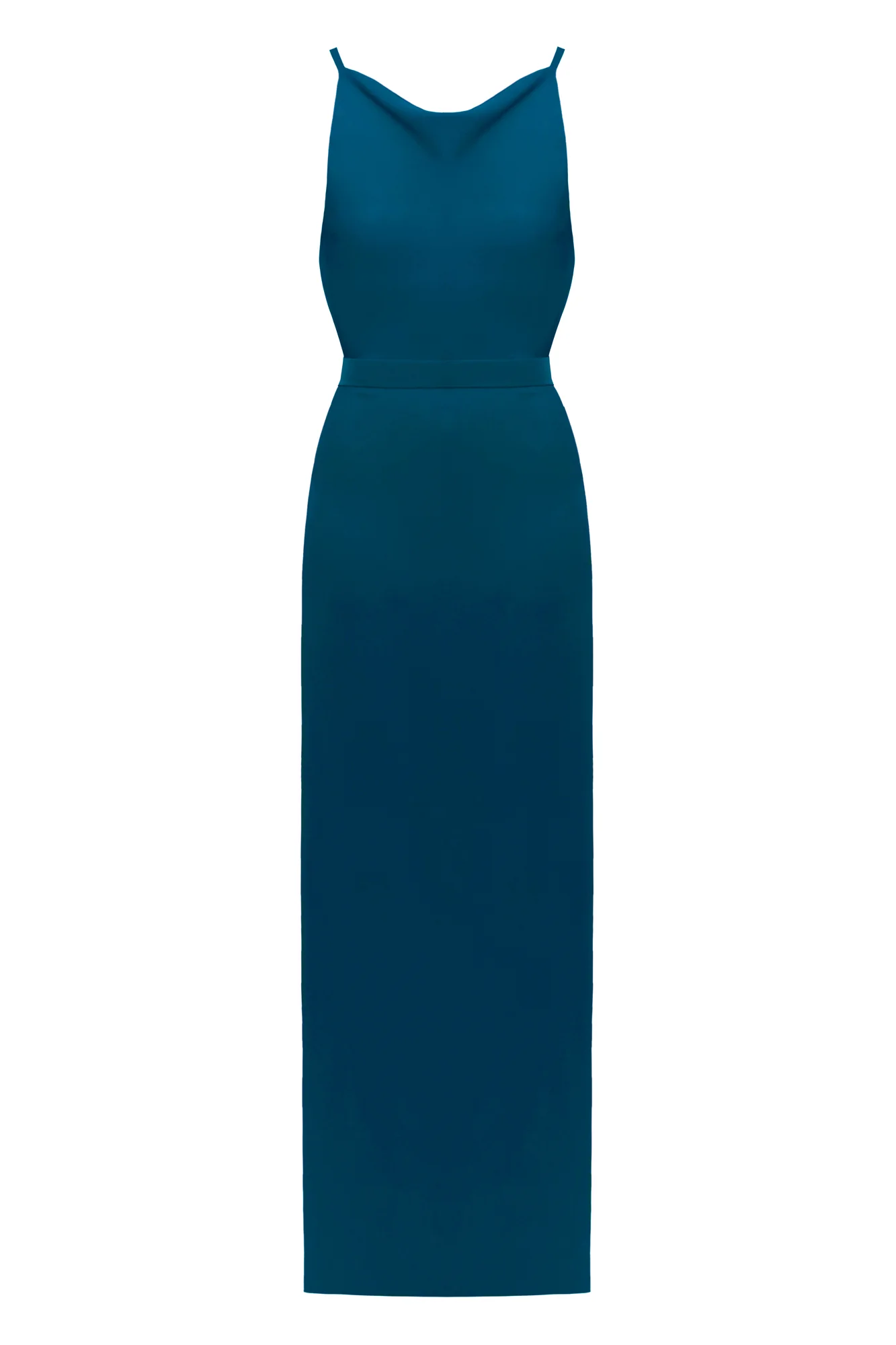 MANOA jade green evening dress with open back - Image 6