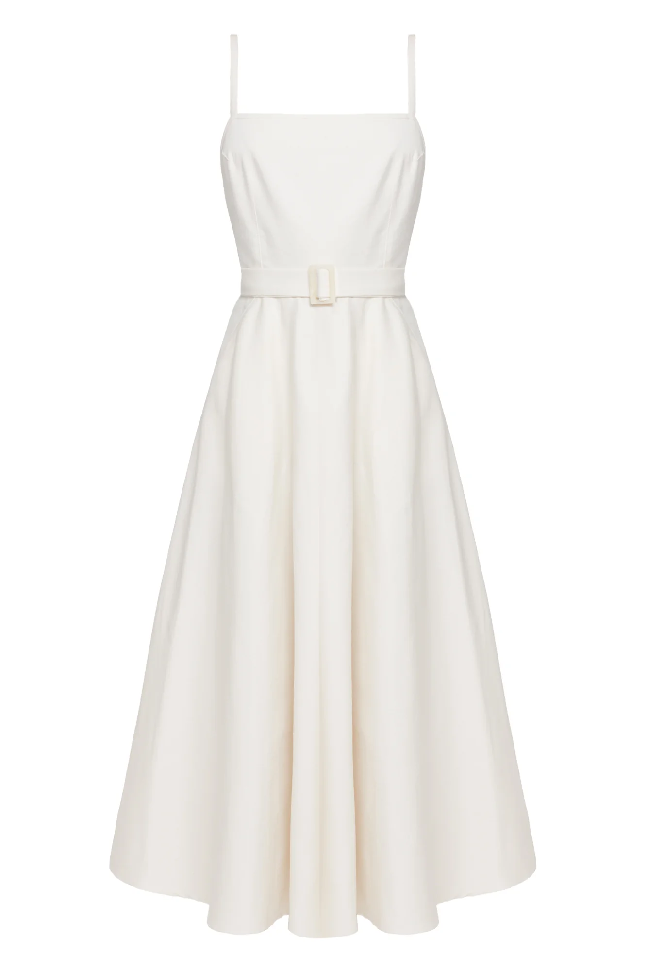 MATISSA off-white denim dress with retro skirt - Image 5