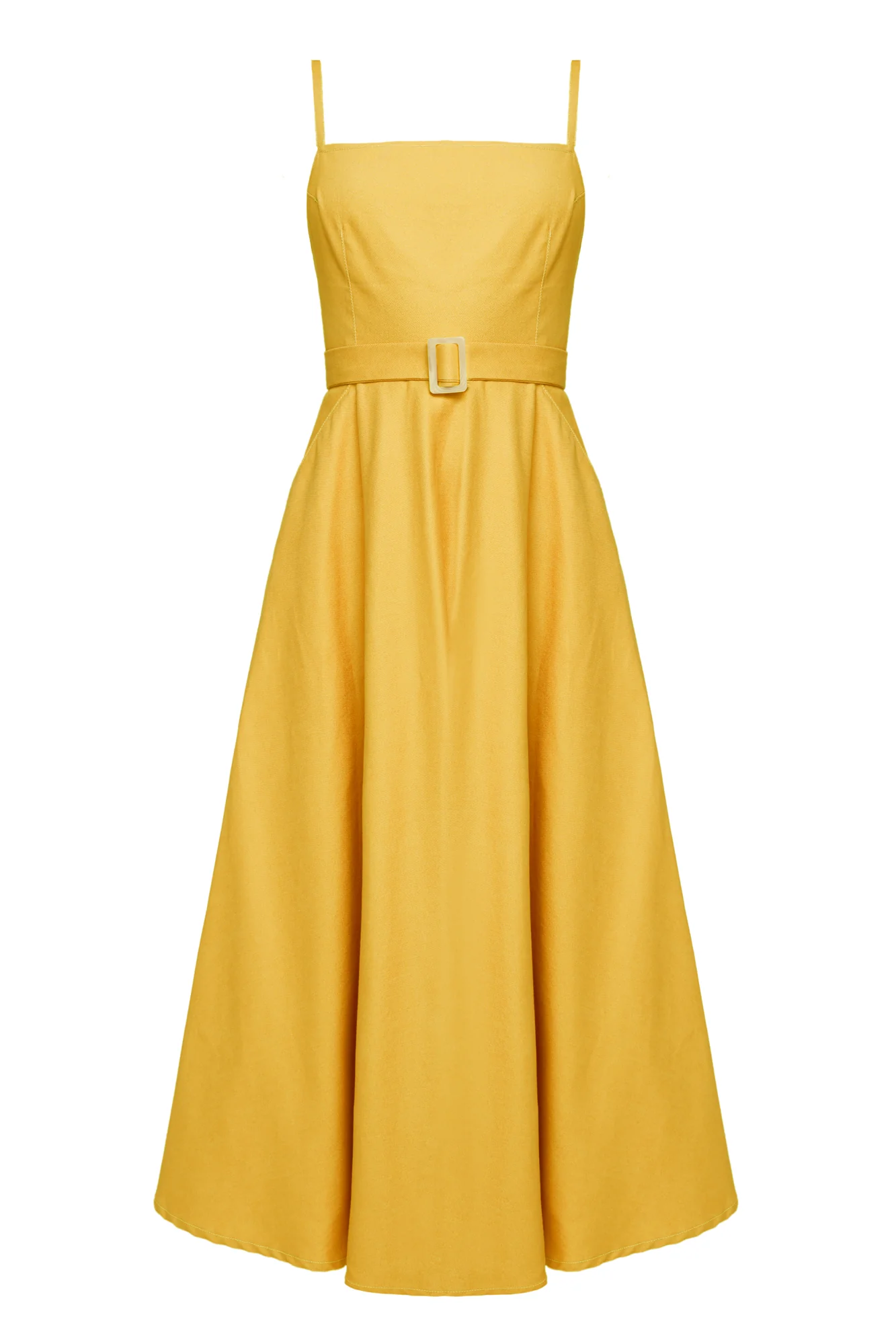MATISSA yellow denim circle skirt dress - Image 7