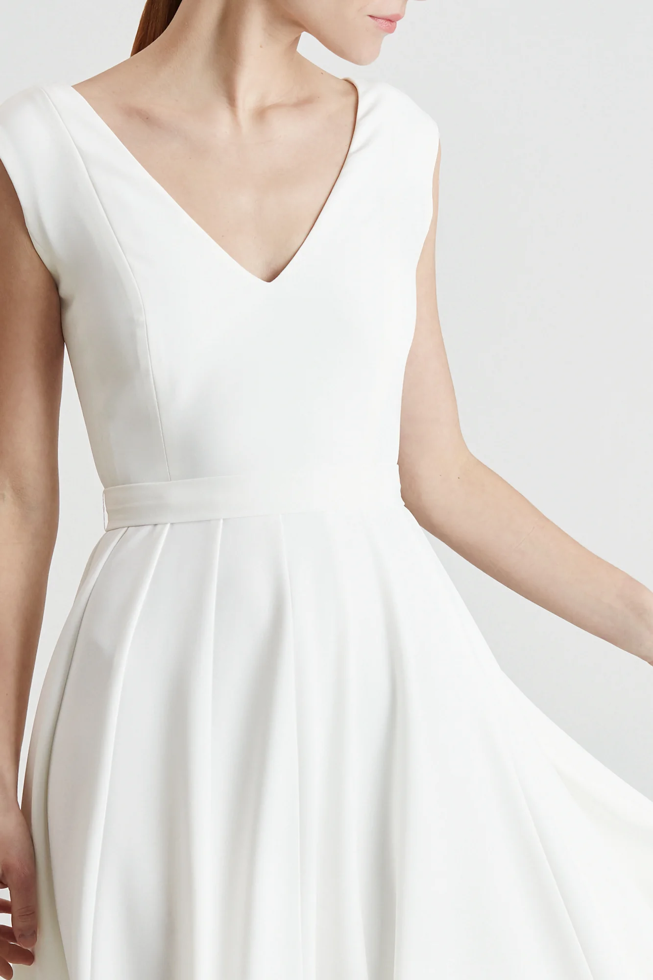 MELINA white flowing wedding dress - Image 3