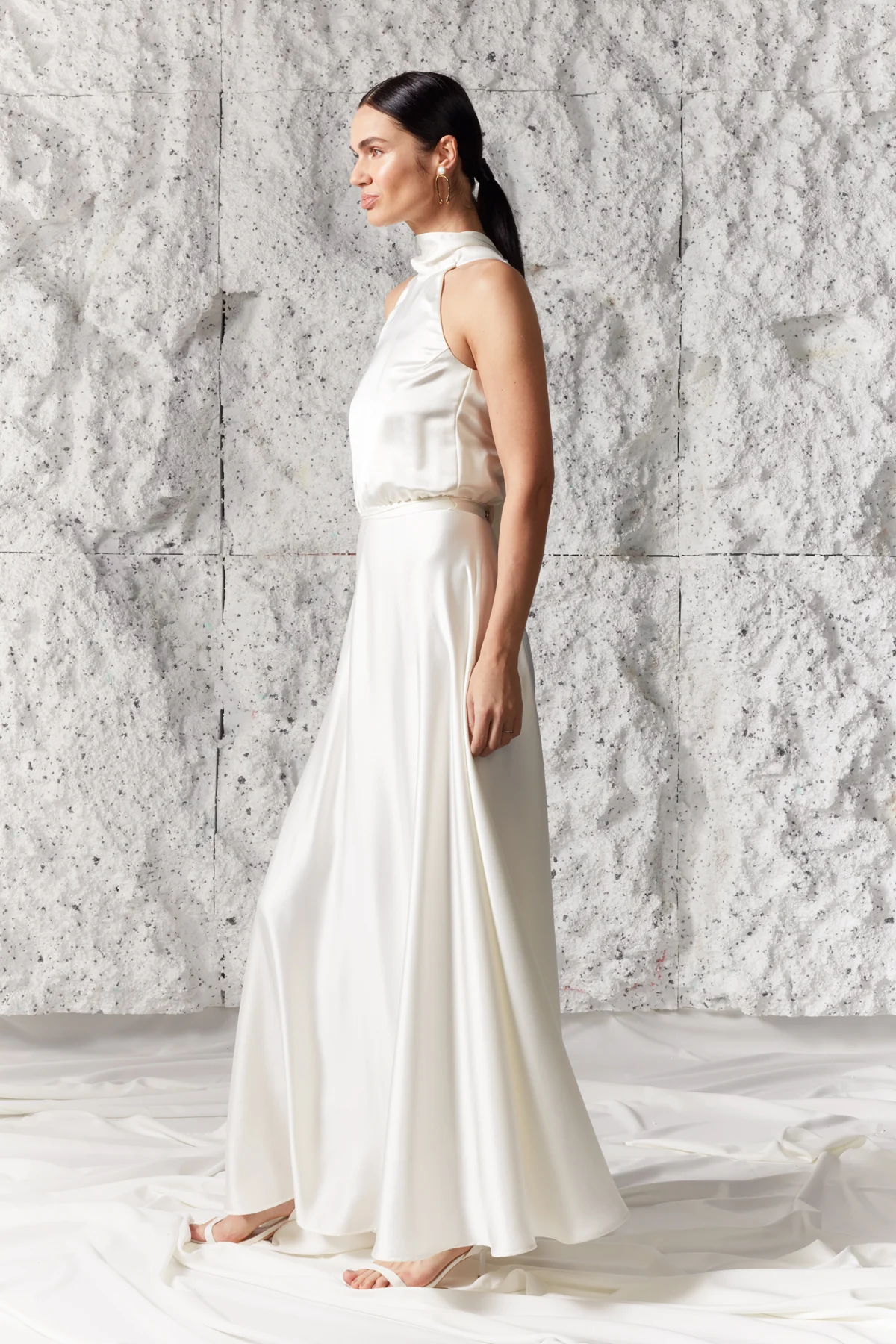 NOMA white halter neck maxi wedding dress - Image 3