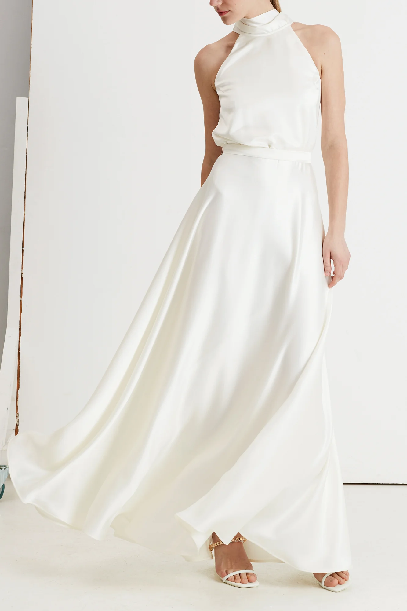 NOMA white halter neck maxi wedding dress - Image 4