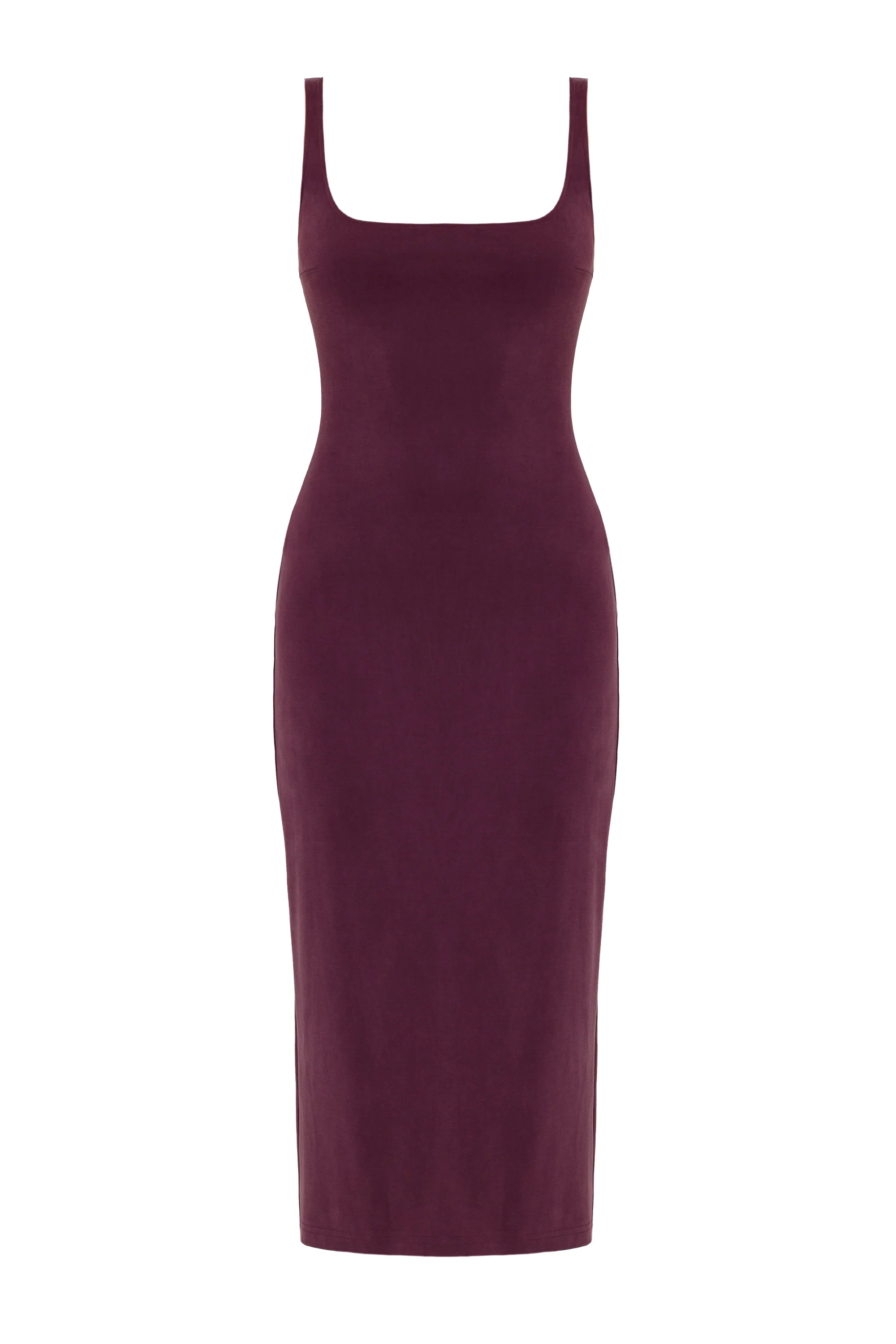 OLIVIA Grape Purple Midi Bodycon Dress - Image 3