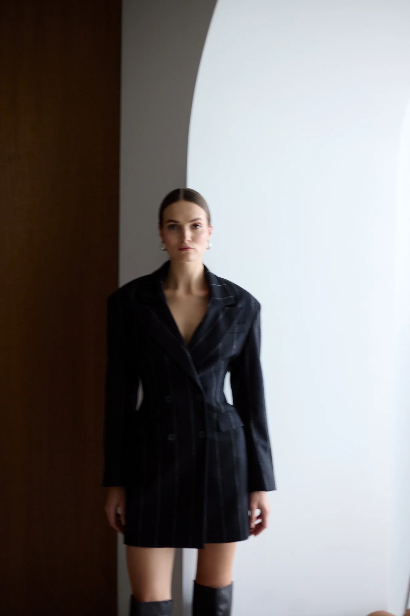 PETRA Black Midi Blazer Dress - Image 3