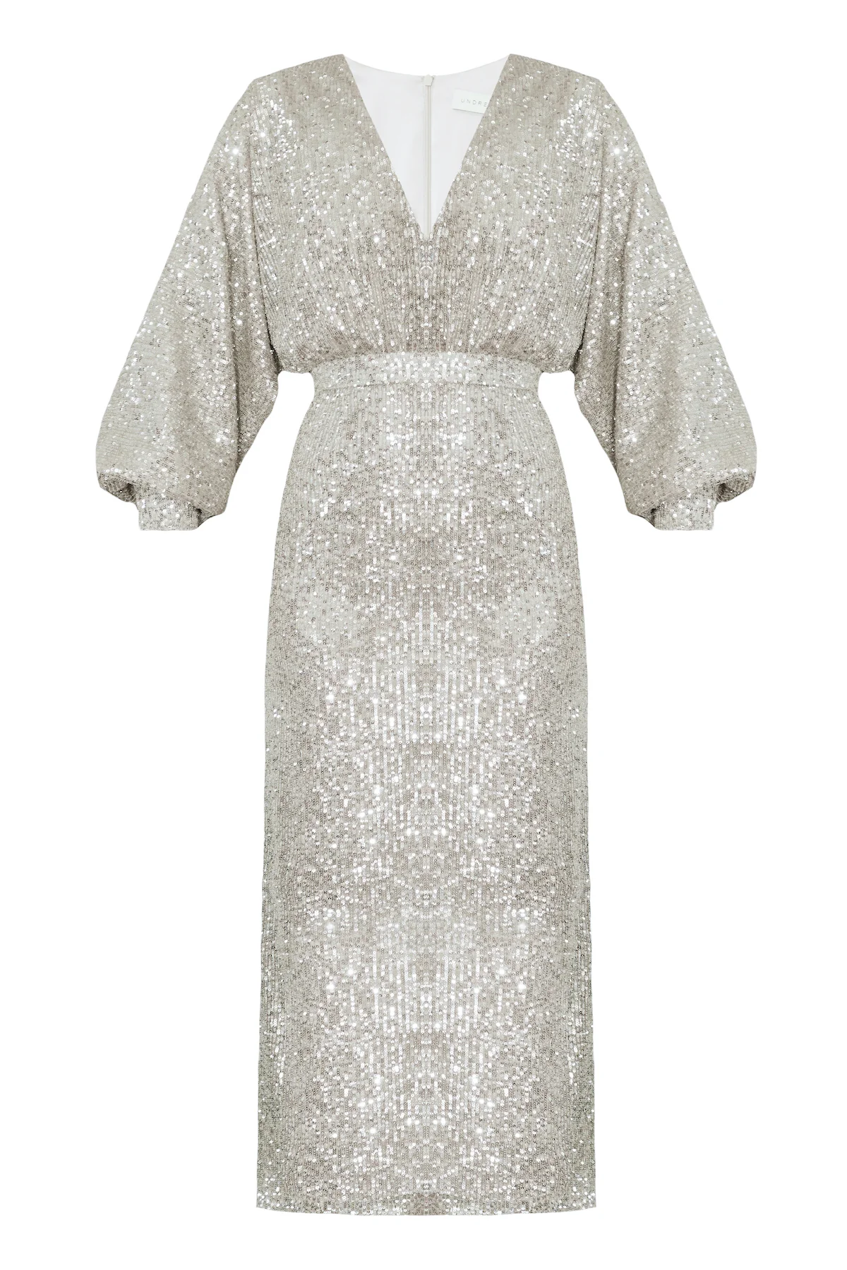 EVE silver sequin long sleeve dress - Image 8